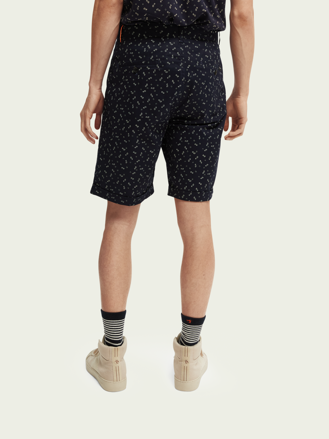 Scotch & Soda - Stuart Printed Pima Cotton Short - Night Diamond