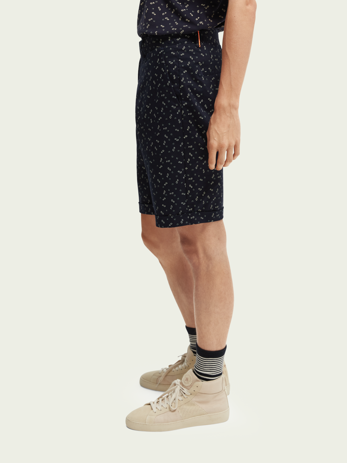 Scotch & Soda - Stuart Printed Pima Cotton Short - Night Diamond