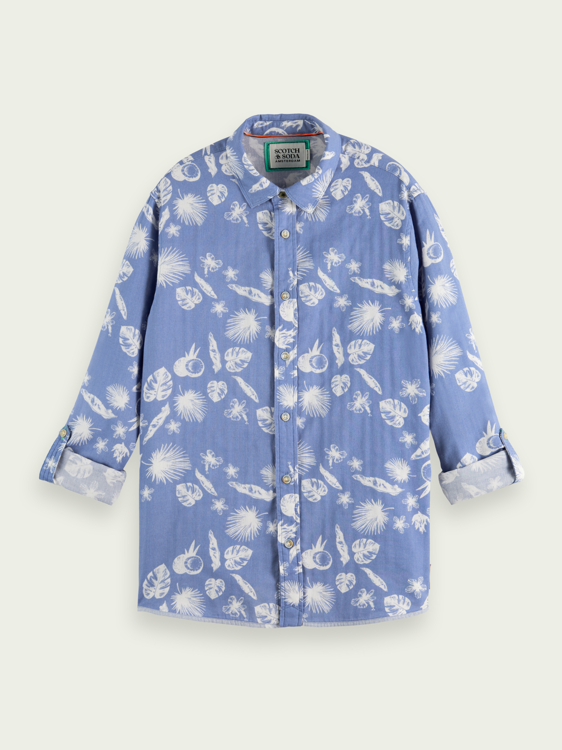 Scotch & Soda - Regular Fit Bonded Shirt - Light Blue