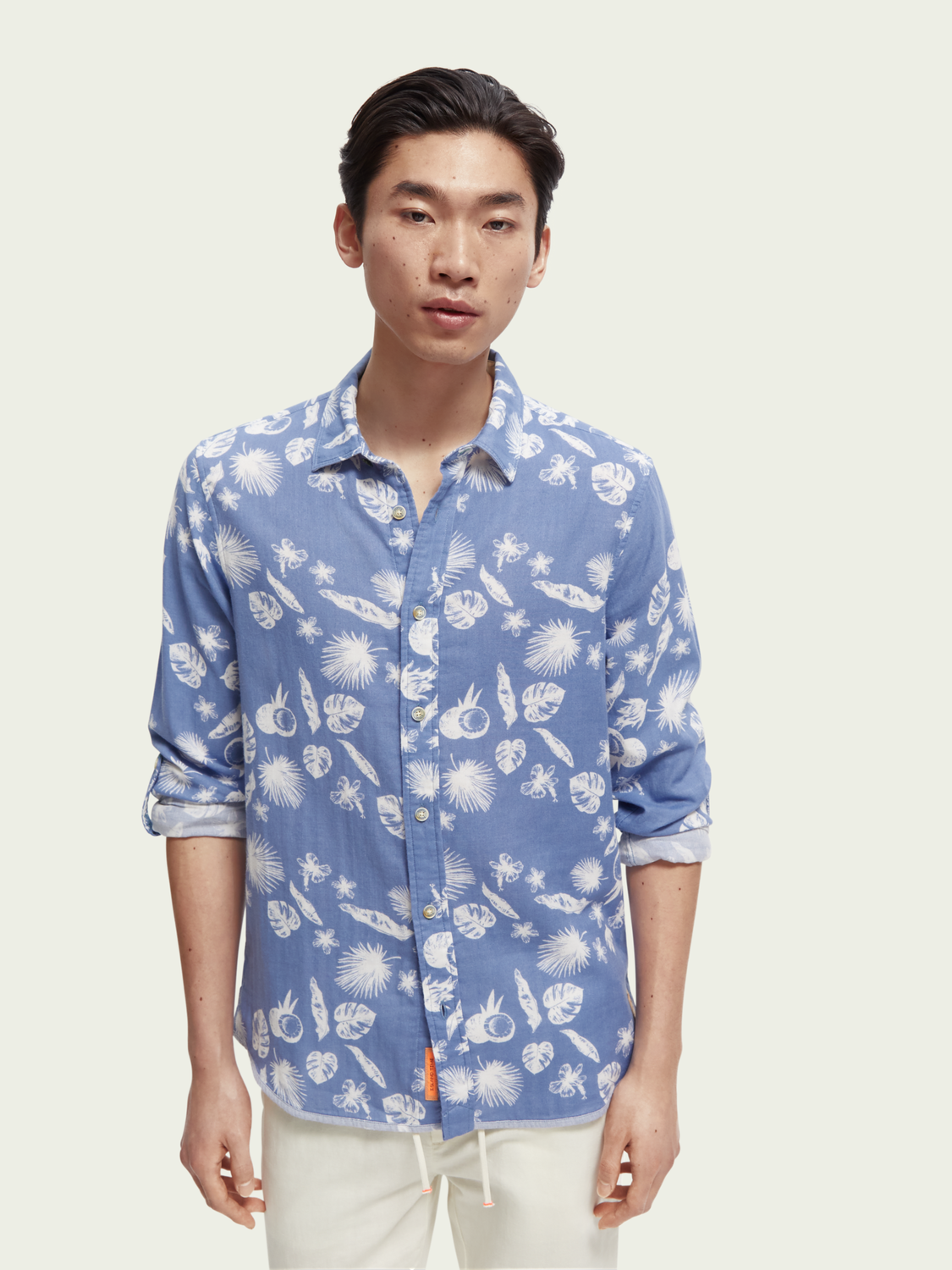 Scotch & Soda - Regular Fit Bonded Shirt - Light Blue