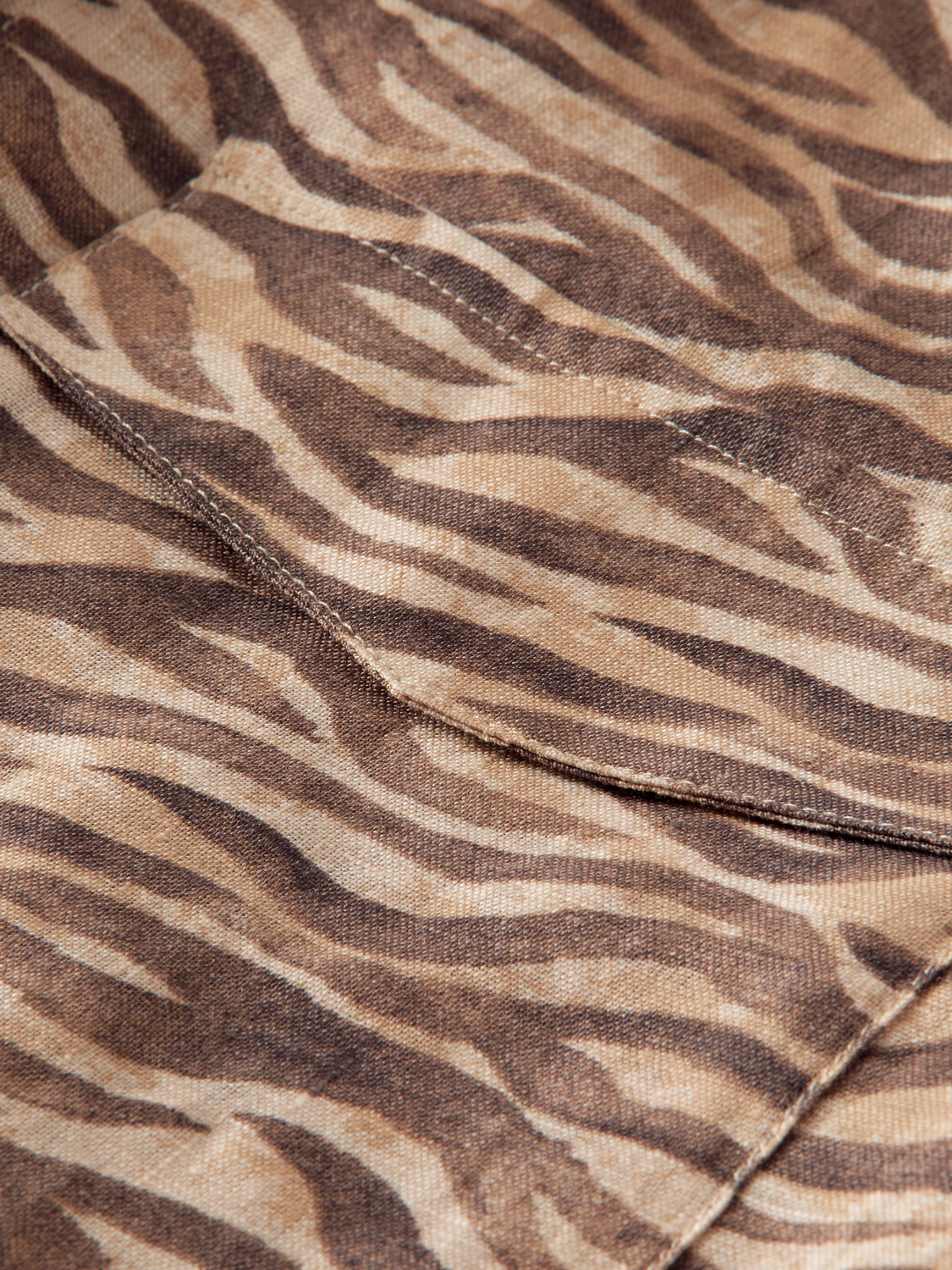 Maison Scotch - Printed Linen Shirt - Tiger