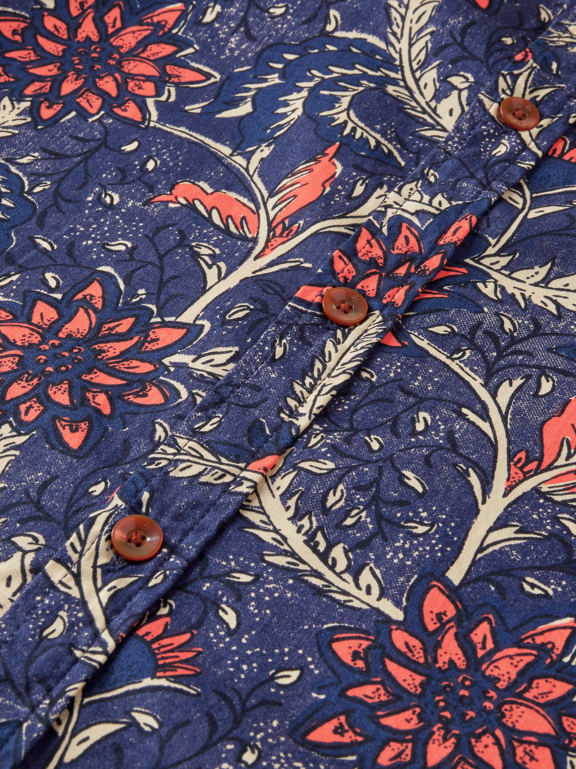 Scotch & Soda - Printed Lightweight SS Shirt - Navy/Multi