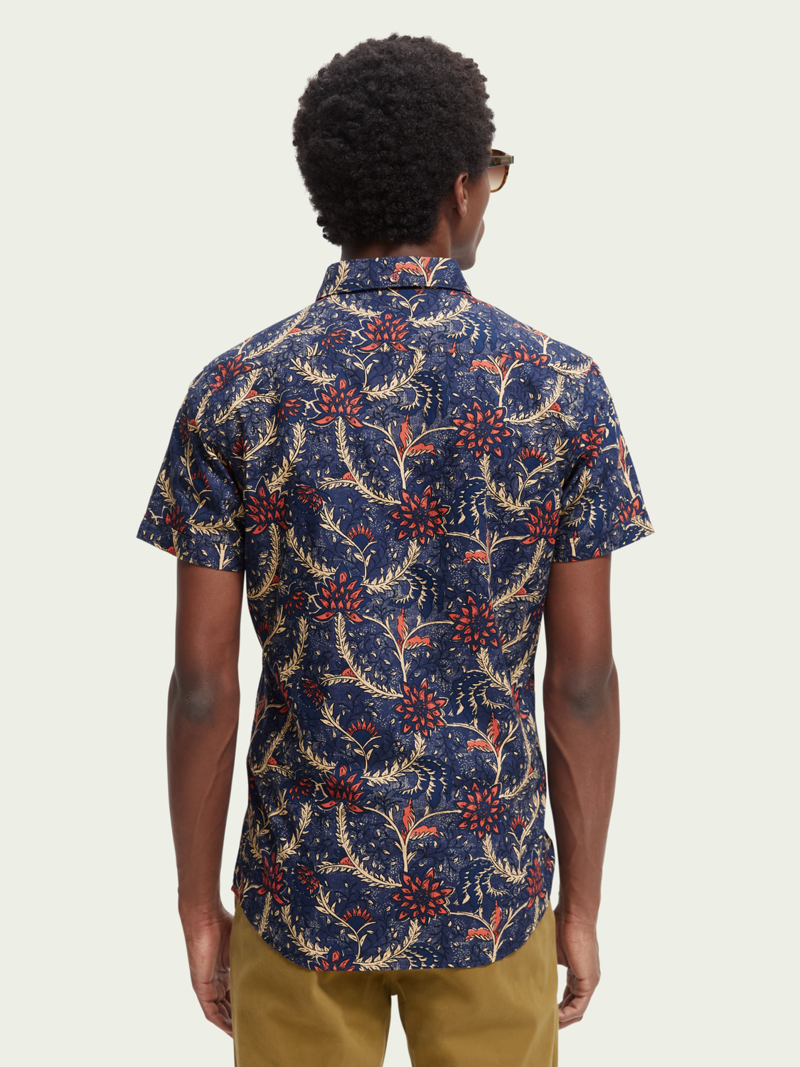 Scotch & Soda - Printed Lightweight SS Shirt - Navy/Multi