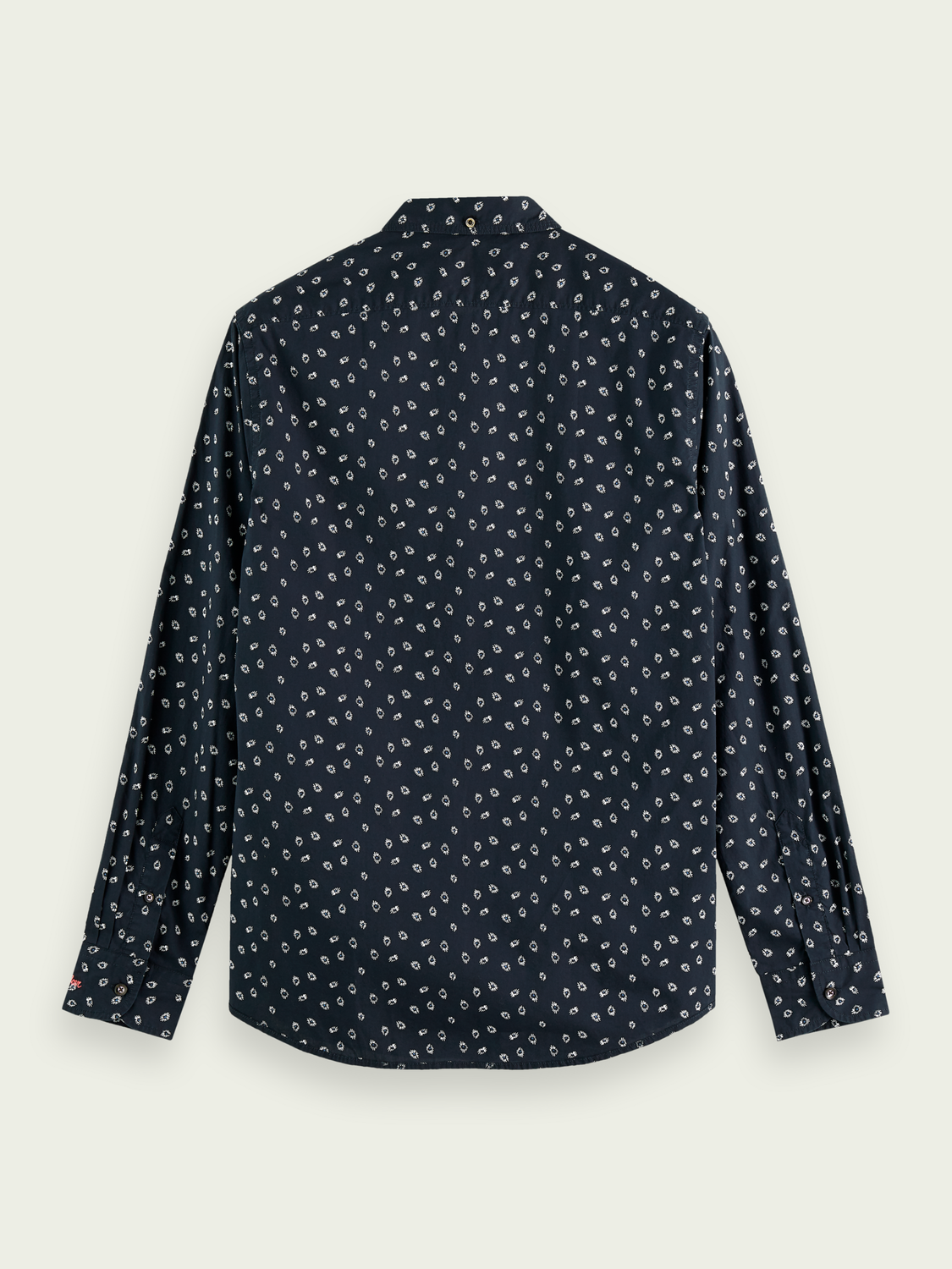 Scotch & Soda - Slim Fit Printed Poplin Shirt - Navy Spark