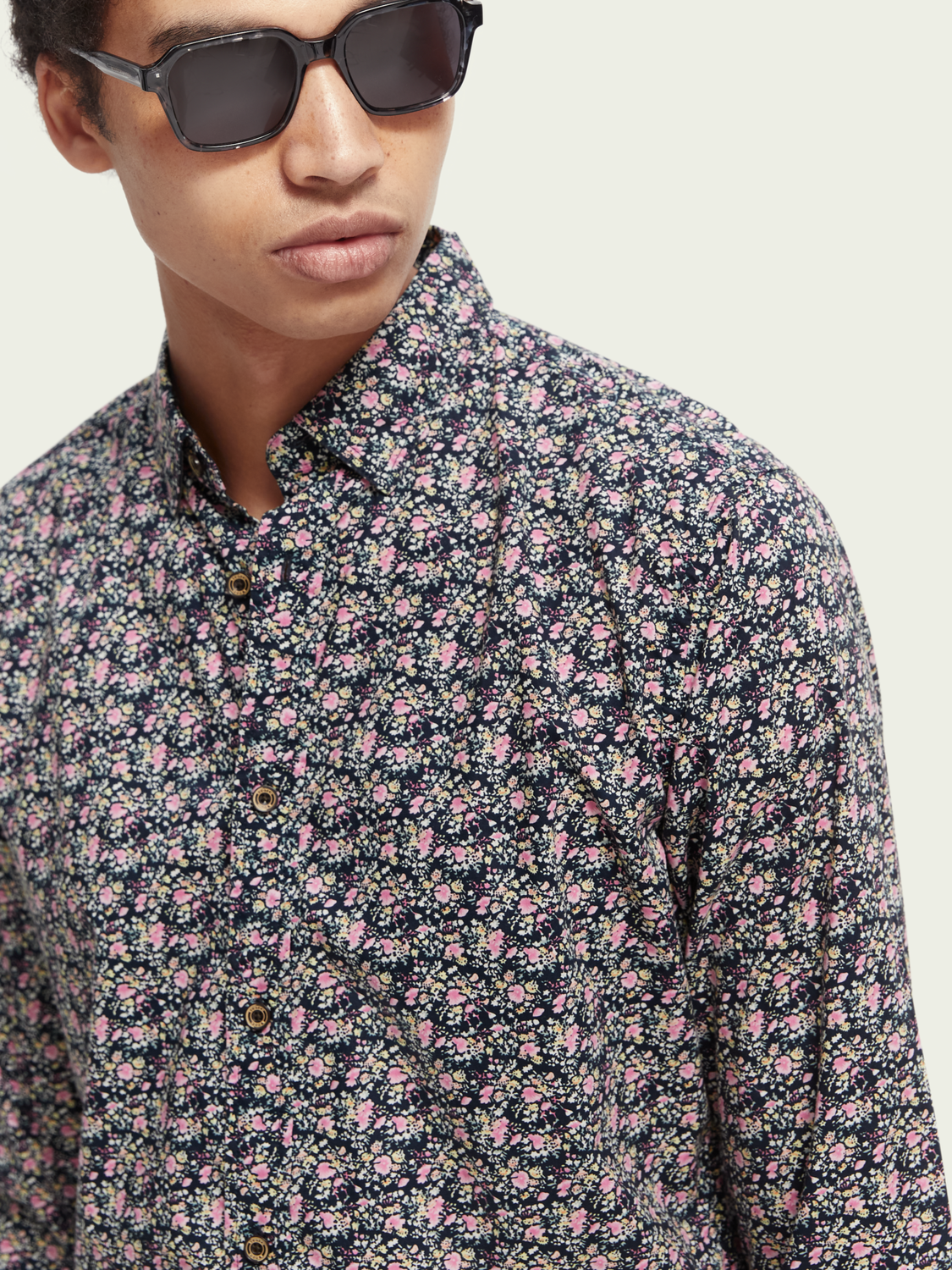 Scotch & Soda - Slim Fit Printed Poplin Shirt - Small Floral