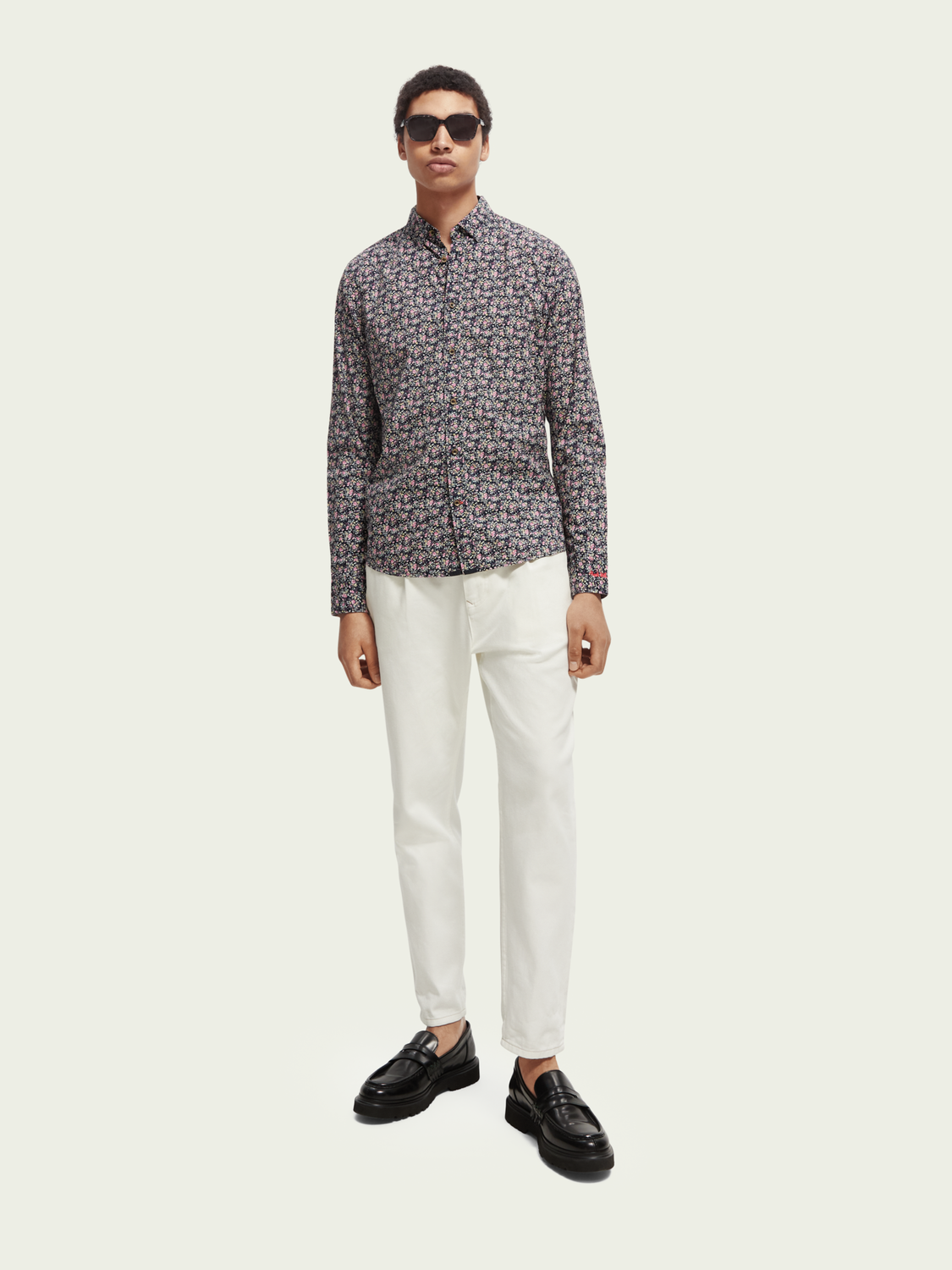 Scotch & Soda - Slim Fit Printed Poplin Shirt - Small Floral