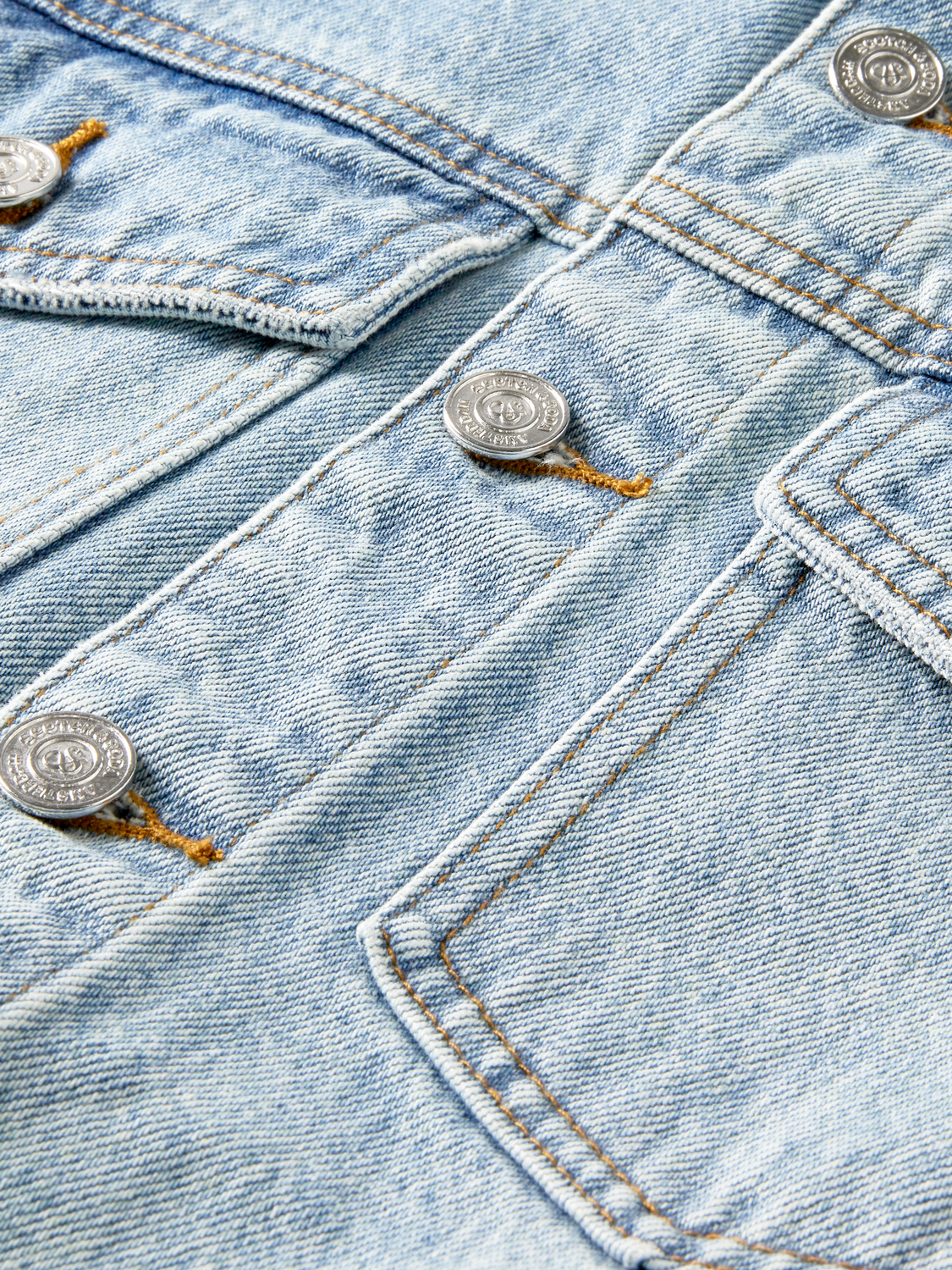 Maison Scotch - Washed Denim Trucker Dress - Washed Indigo