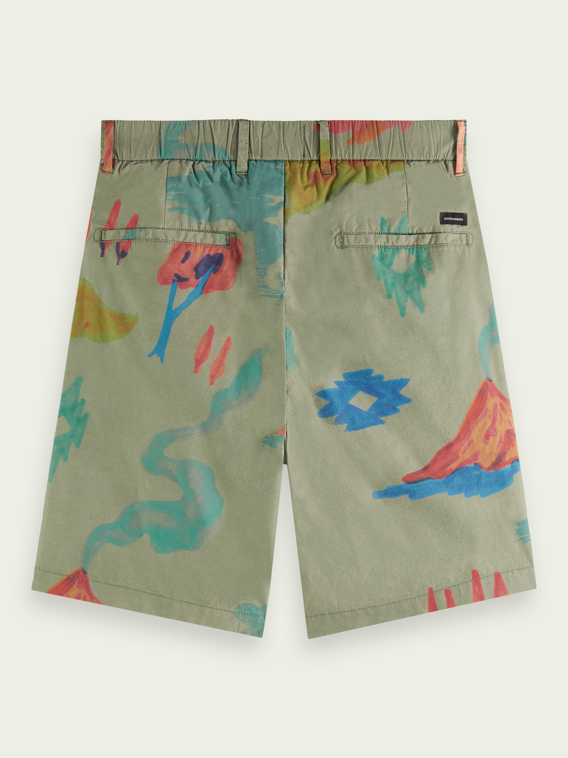 Scotch & Soda - Twilt Organic Printed Short - Tent Green/Multi