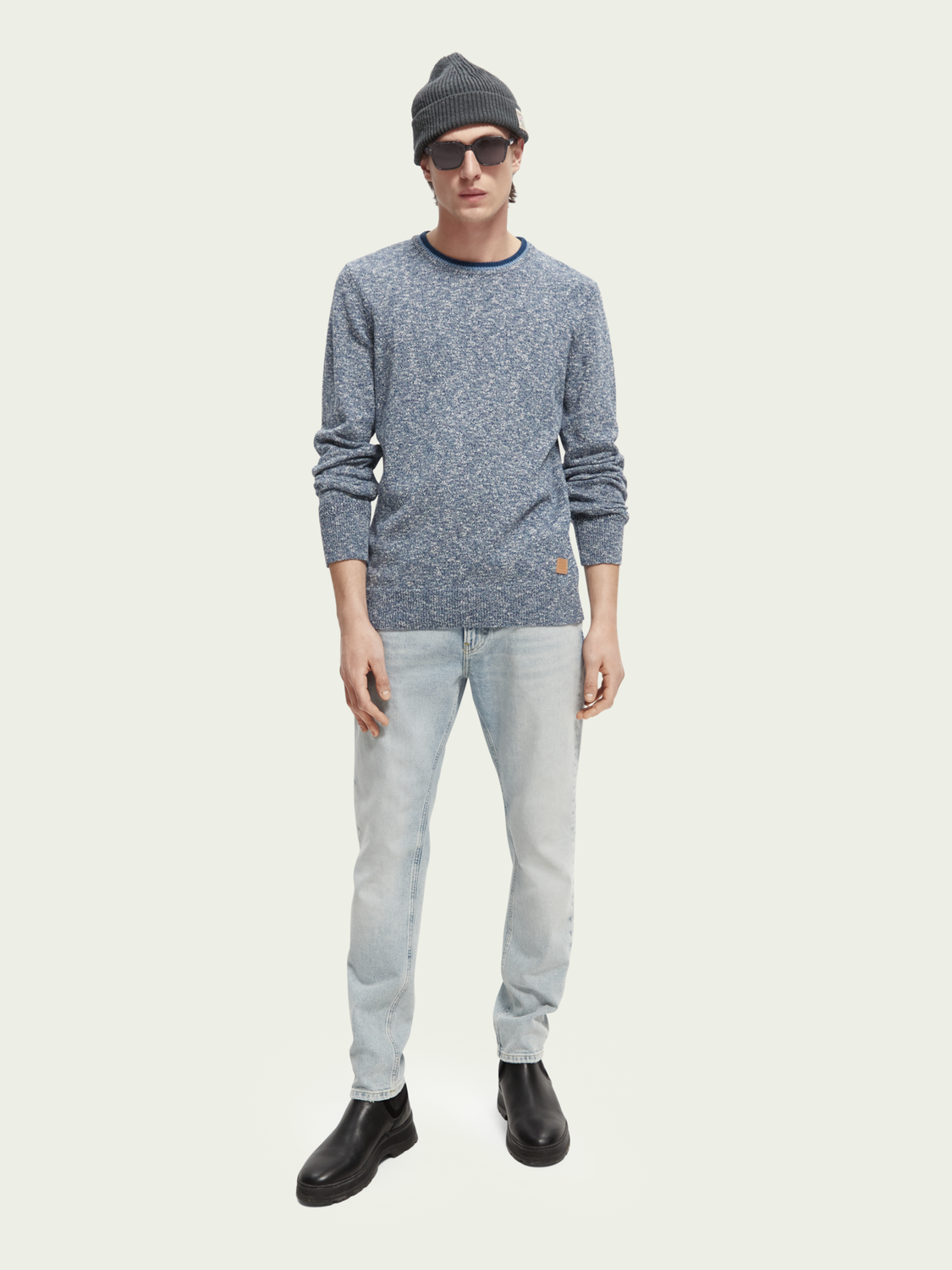 Scotch & Soda - Melange Pullover - Cosmos Blue Melange