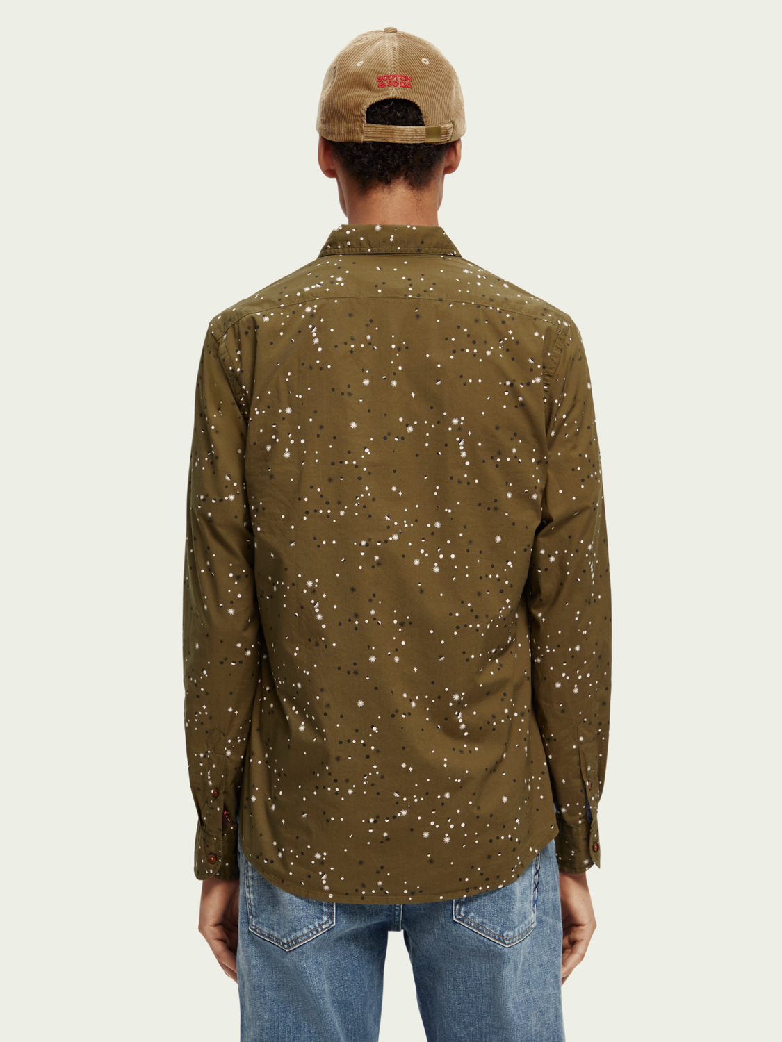 Scotch & Soda - Slim Fit Printed Shirt - Khaki