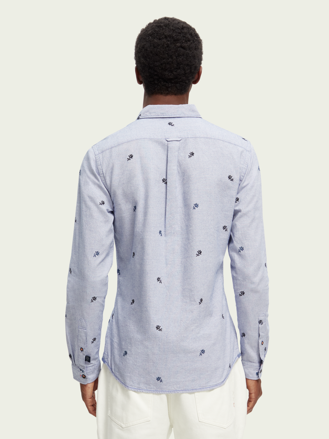 Scotch & Soda - Slim Fit Embroidered Shirt - Violet