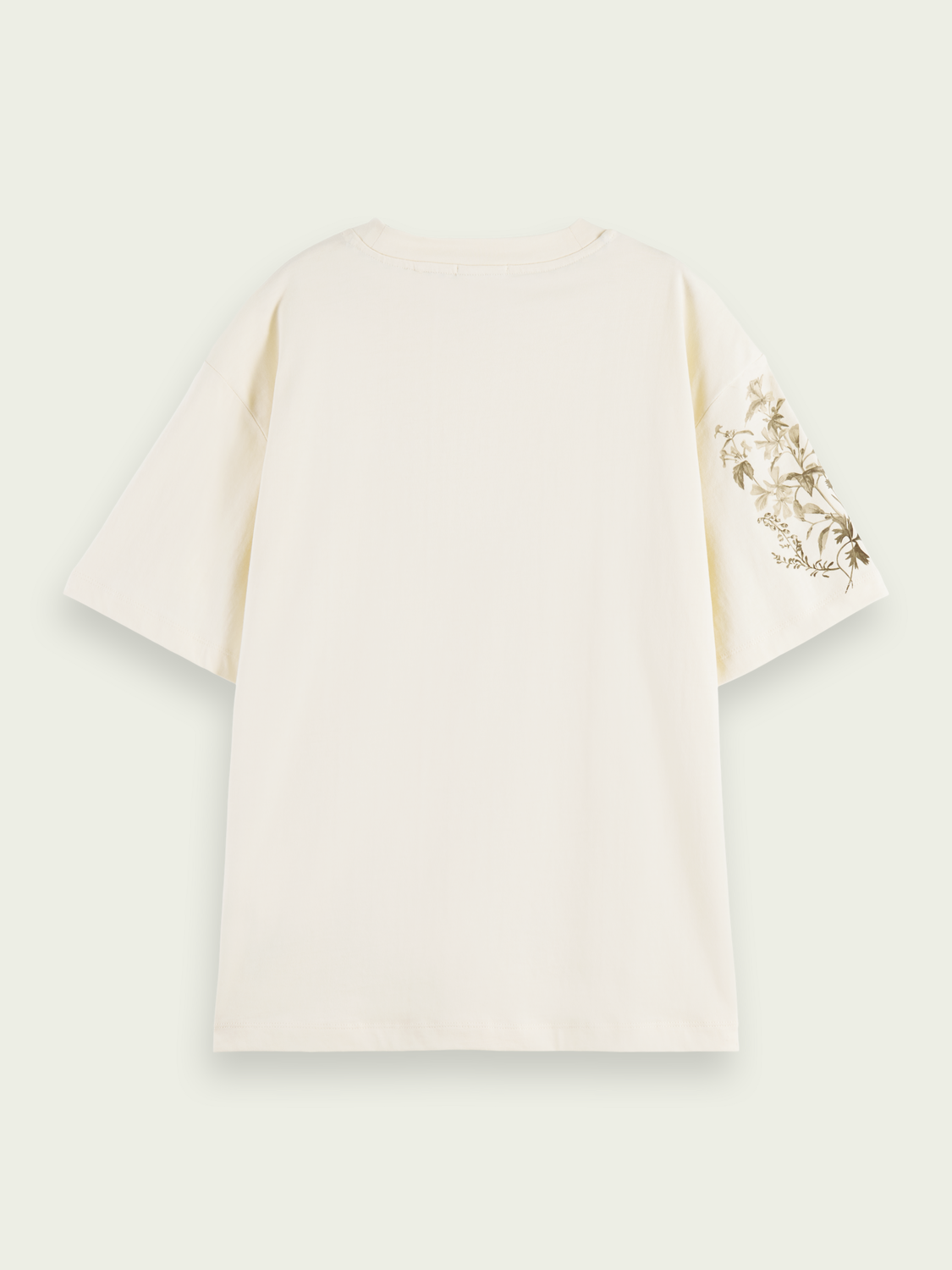 Maison Scotch - Loose Fit Organic T-Shirt - Aged White