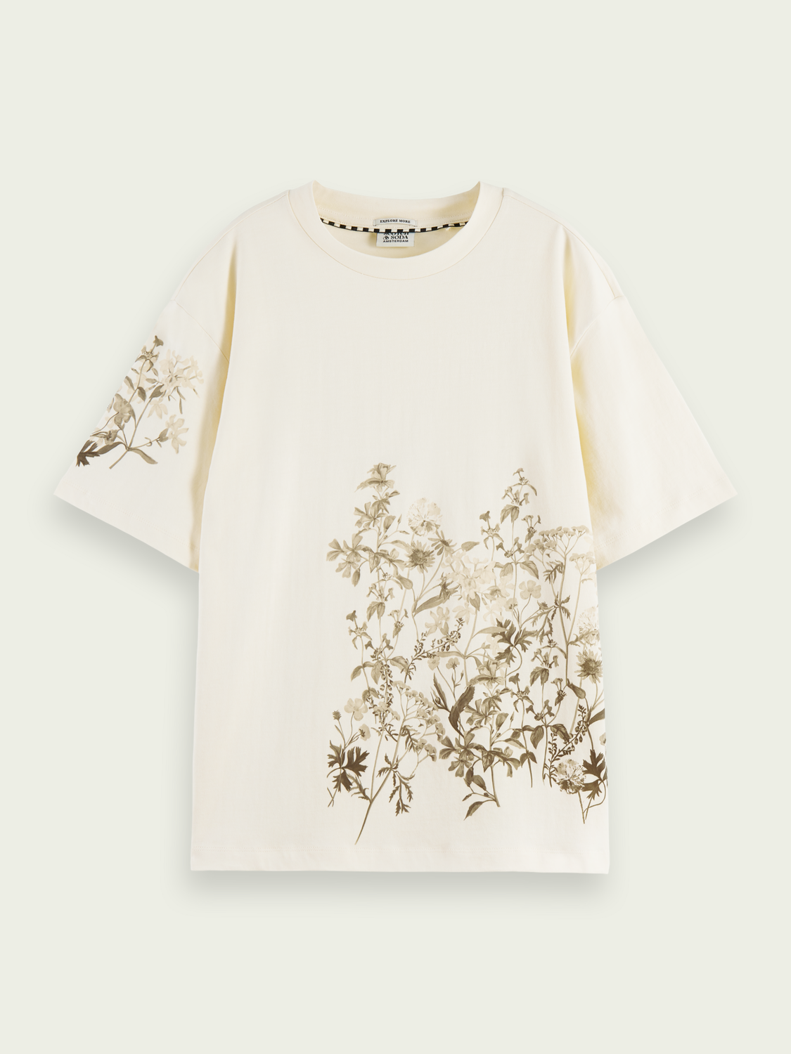 Maison Scotch - Loose Fit Organic T-Shirt - Aged White