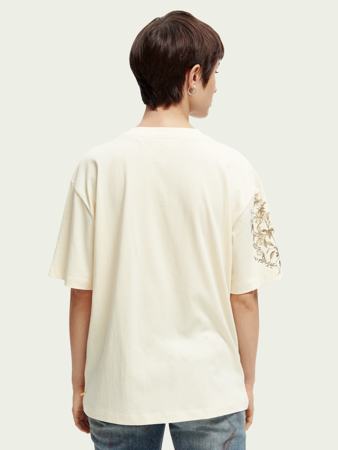 Maison Scotch - Loose Fit Organic T-Shirt - Aged White