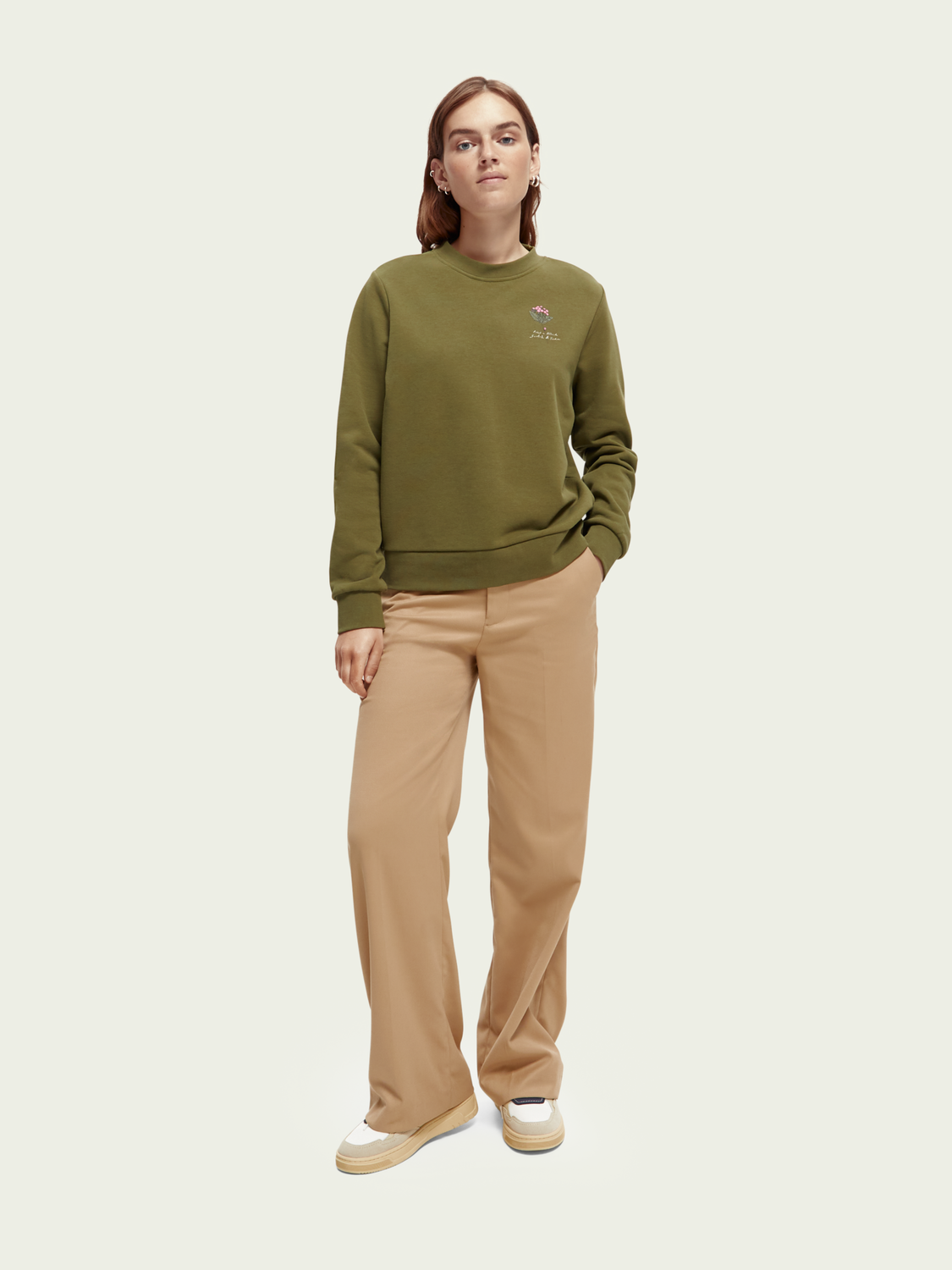 Maison Scotch - Regular Fit Crewneck - Winter Moss