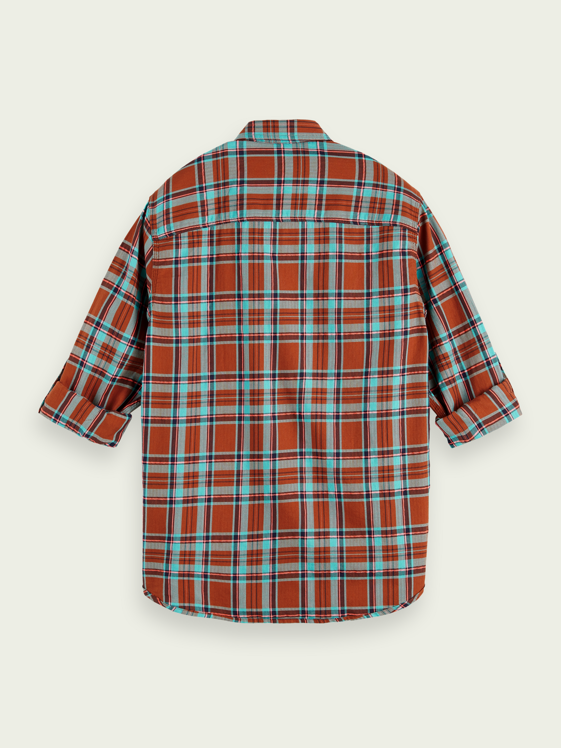 Scotch & Soda - Regular Fit Check Flannel Shirt - Red/Teal