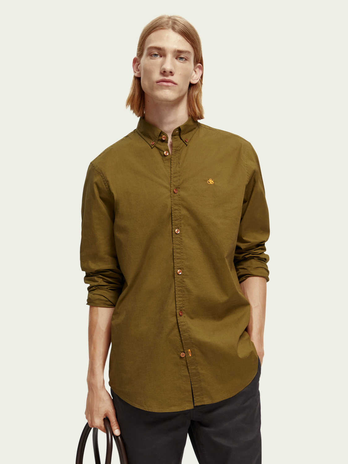 Scotch & Soda - Regular Fit Organic Shirt - Military