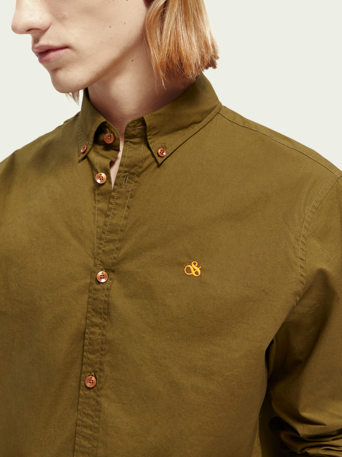 Scotch & Soda - Regular Fit Organic Shirt - Military