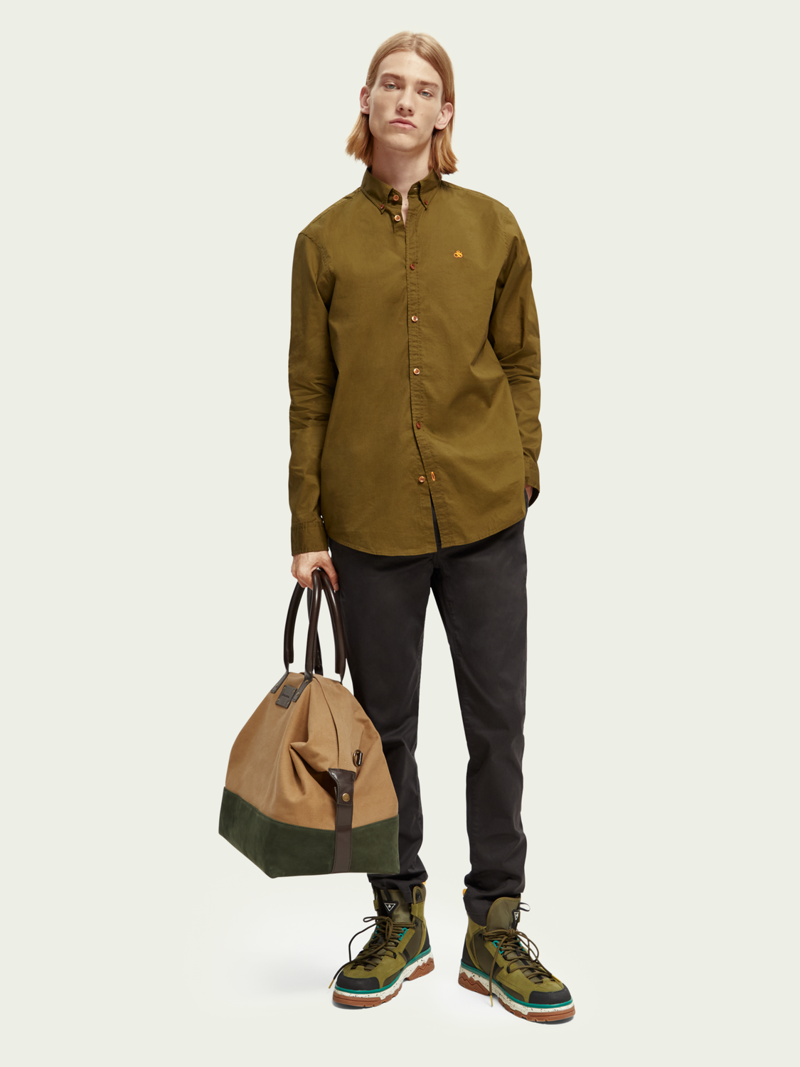 Scotch & Soda - Regular Fit Organic Shirt - Military
