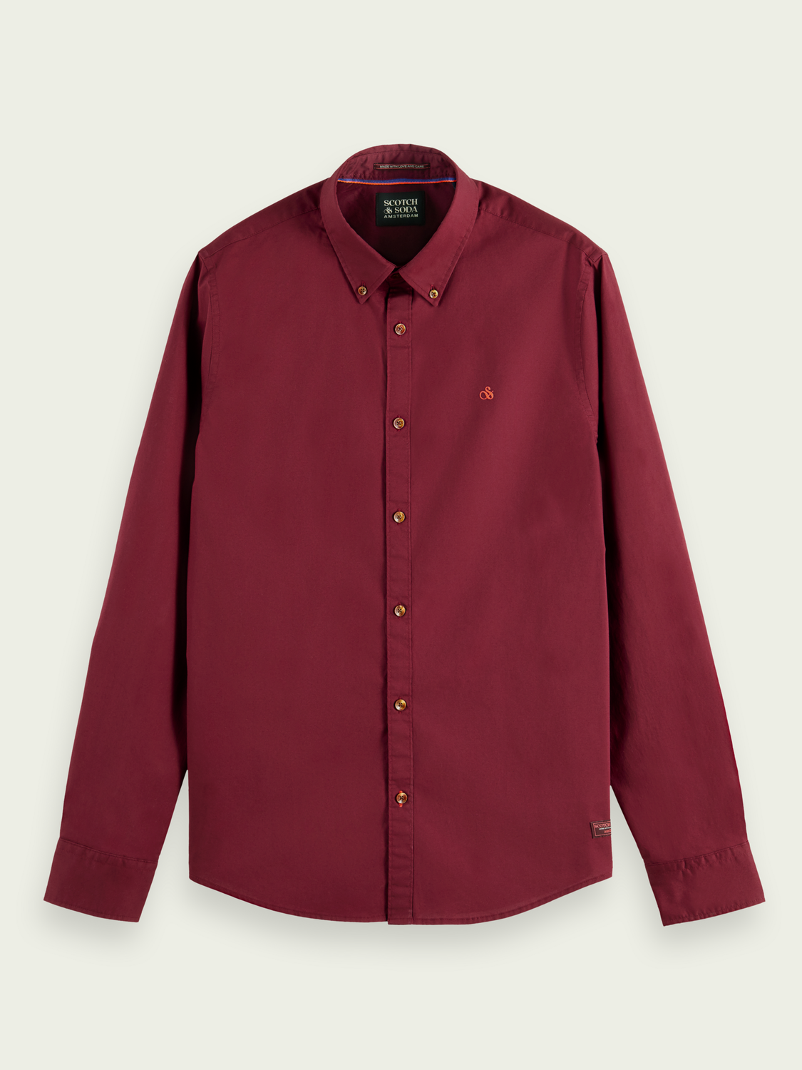 Scotch & Soda - Regular Fit Organic Shirt - Bordeaux