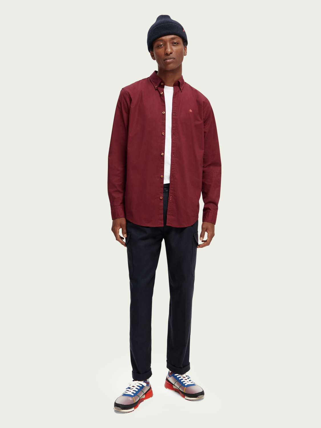Scotch & Soda - Regular Fit Organic Shirt - Bordeaux