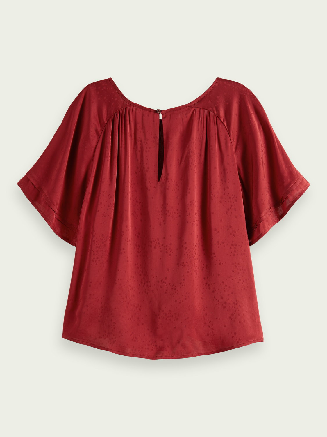 Maison Scotch - Flutter Sleeve Woven Top - Rhubarb