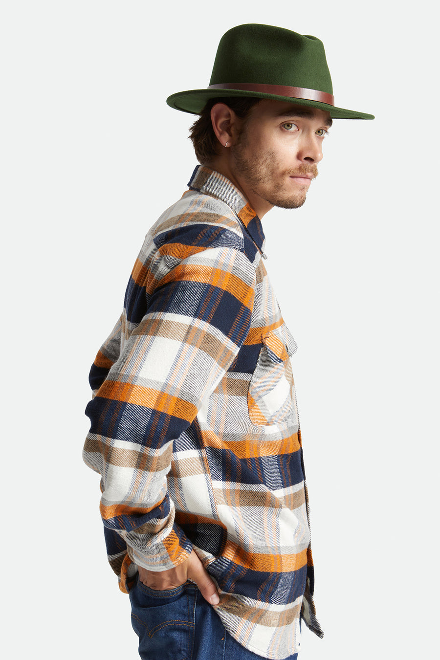 Brixton - Messer Fedora - Moss