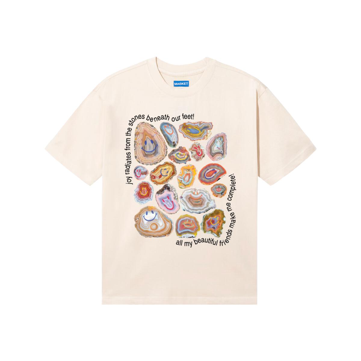 Market - Smiley Radiating Joy Tee - Ecru