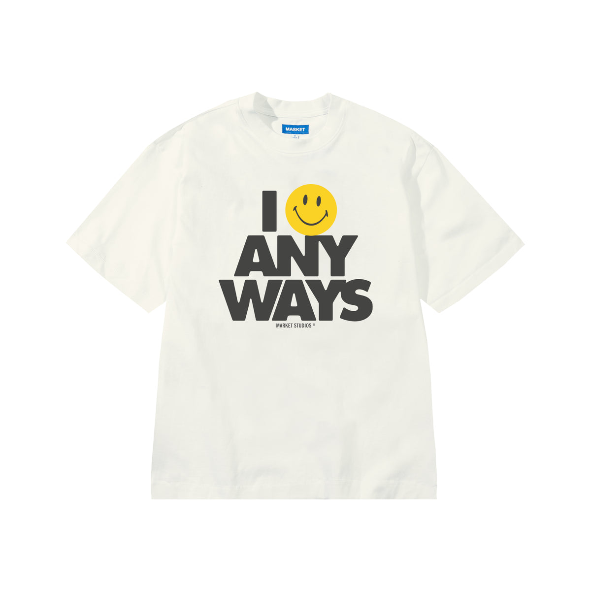 Market - Smiley Smile Anyways Tee - Unbleached Cotton