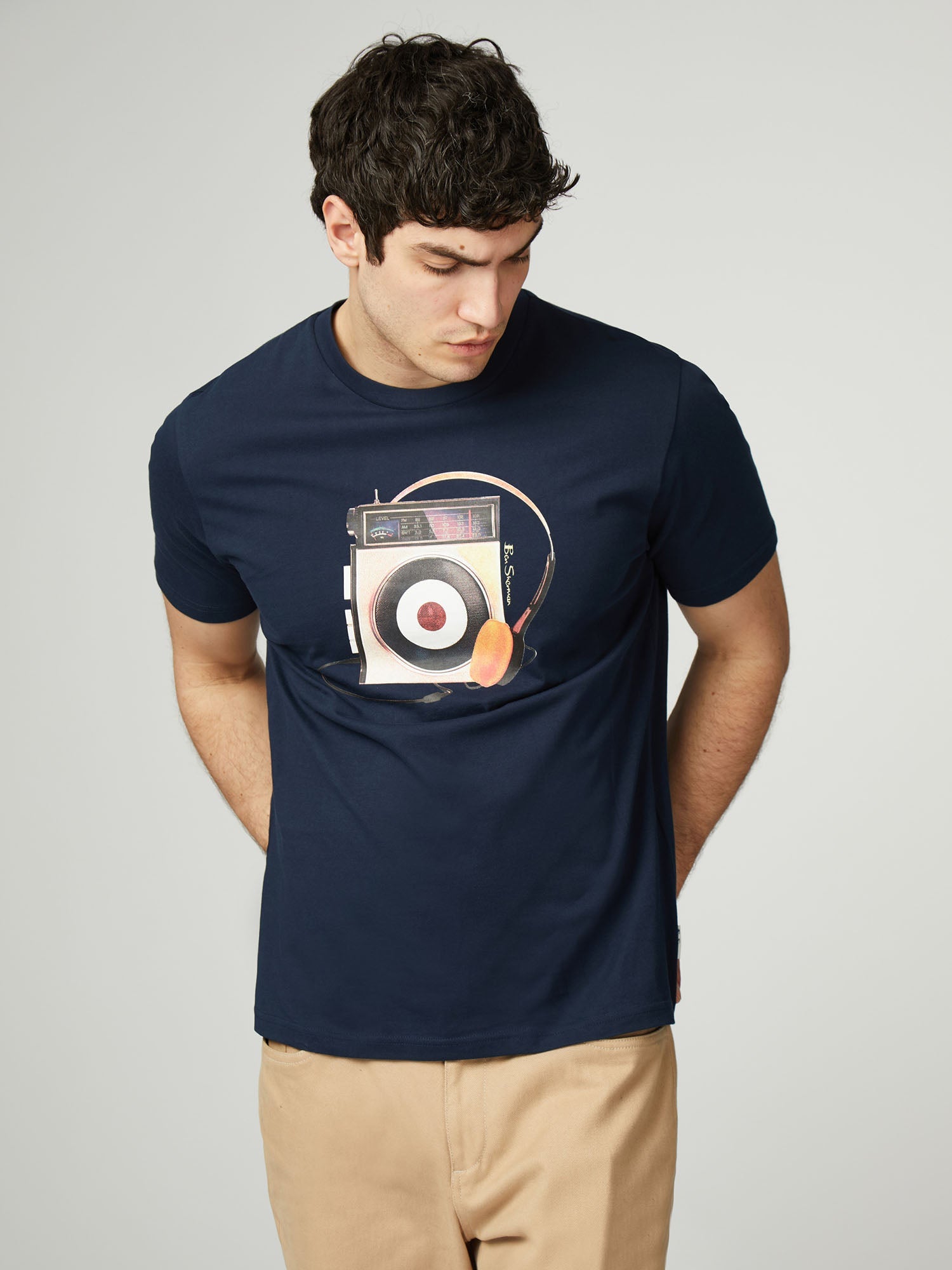 Ben Sherman - Portable Radio Target Tee - Dark Navy