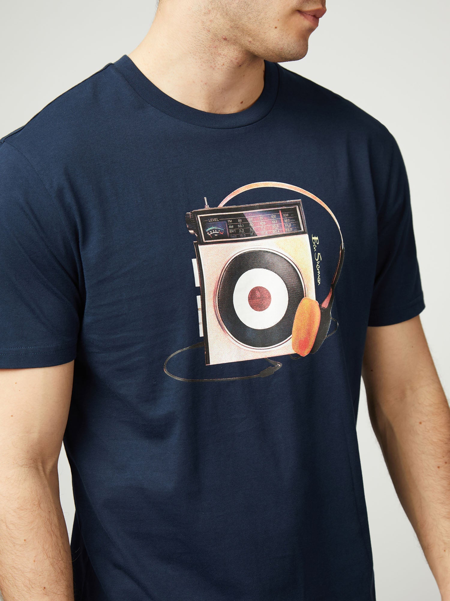 Ben Sherman - Portable Radio Target Tee - Dark Navy
