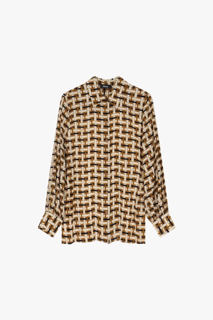 Dixie - Lattice Print Shirt - Tabacco