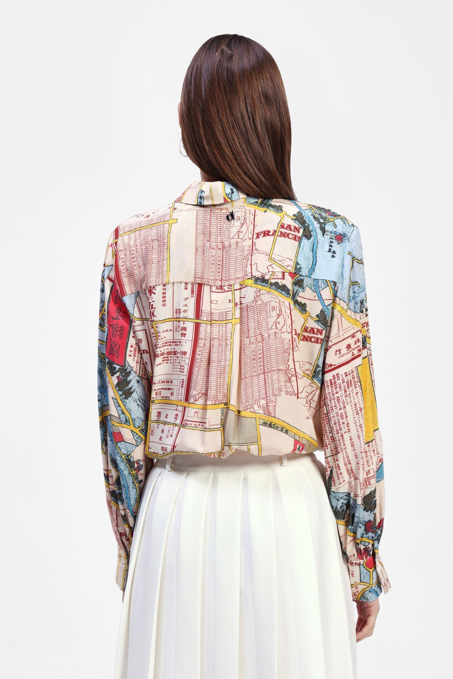 Dixie - City Print Shirt - Red Multi