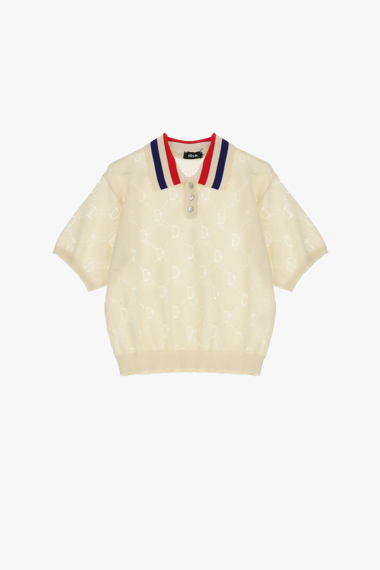 Dixie - Pique Knit Polo - White