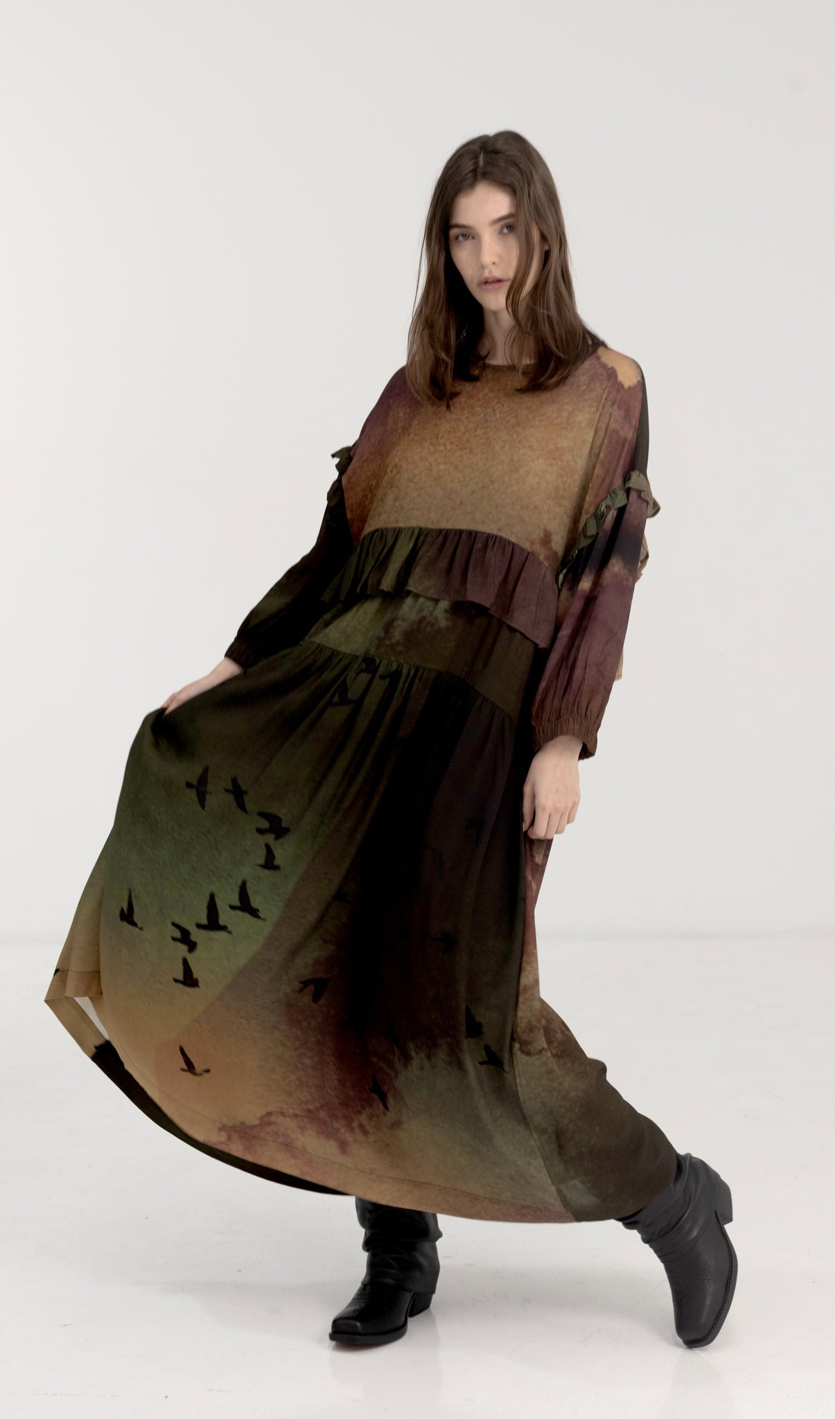 Salasai - Shadow Dress - Rainbird Print