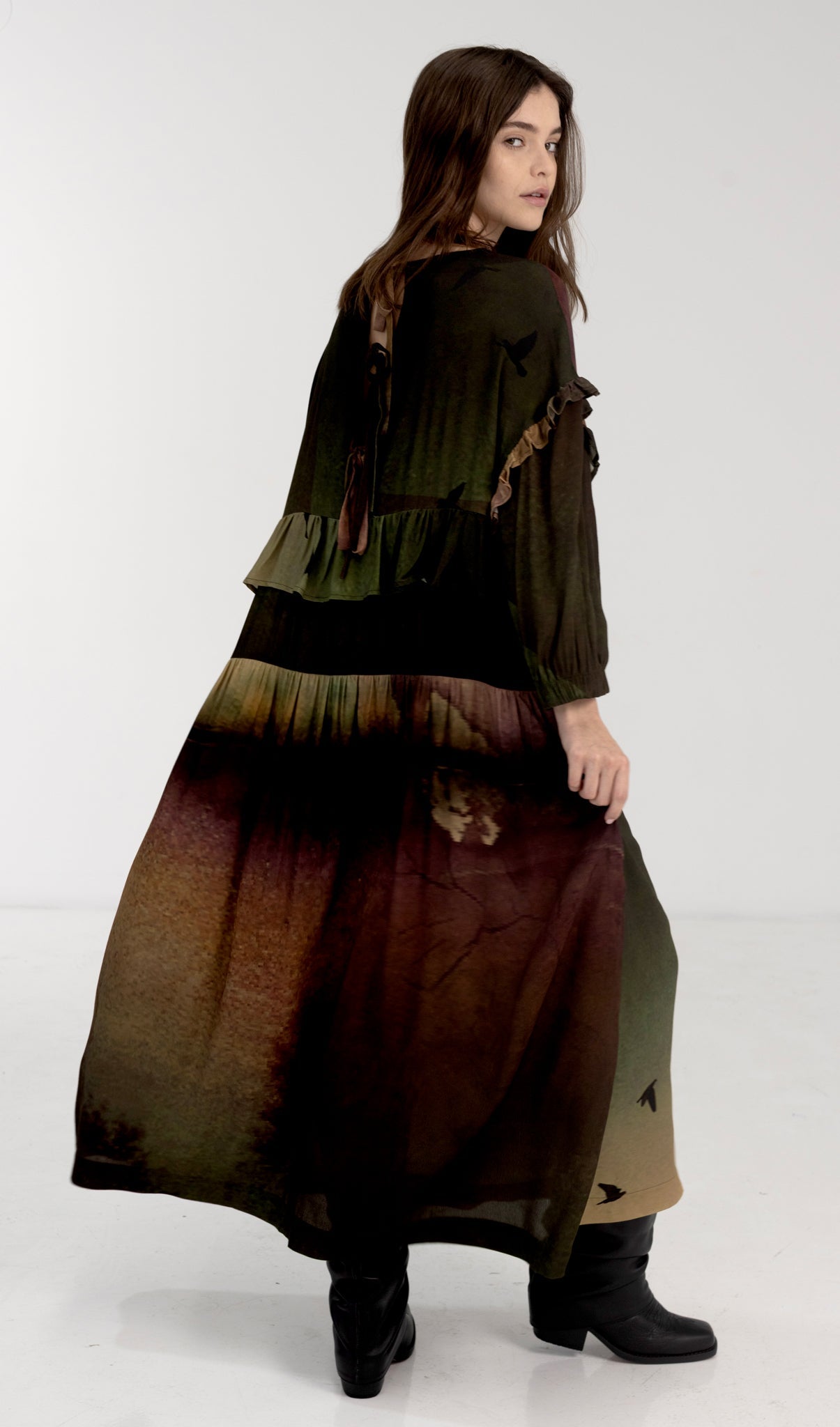 Salasai - Shadow Dress - Rainbird Print