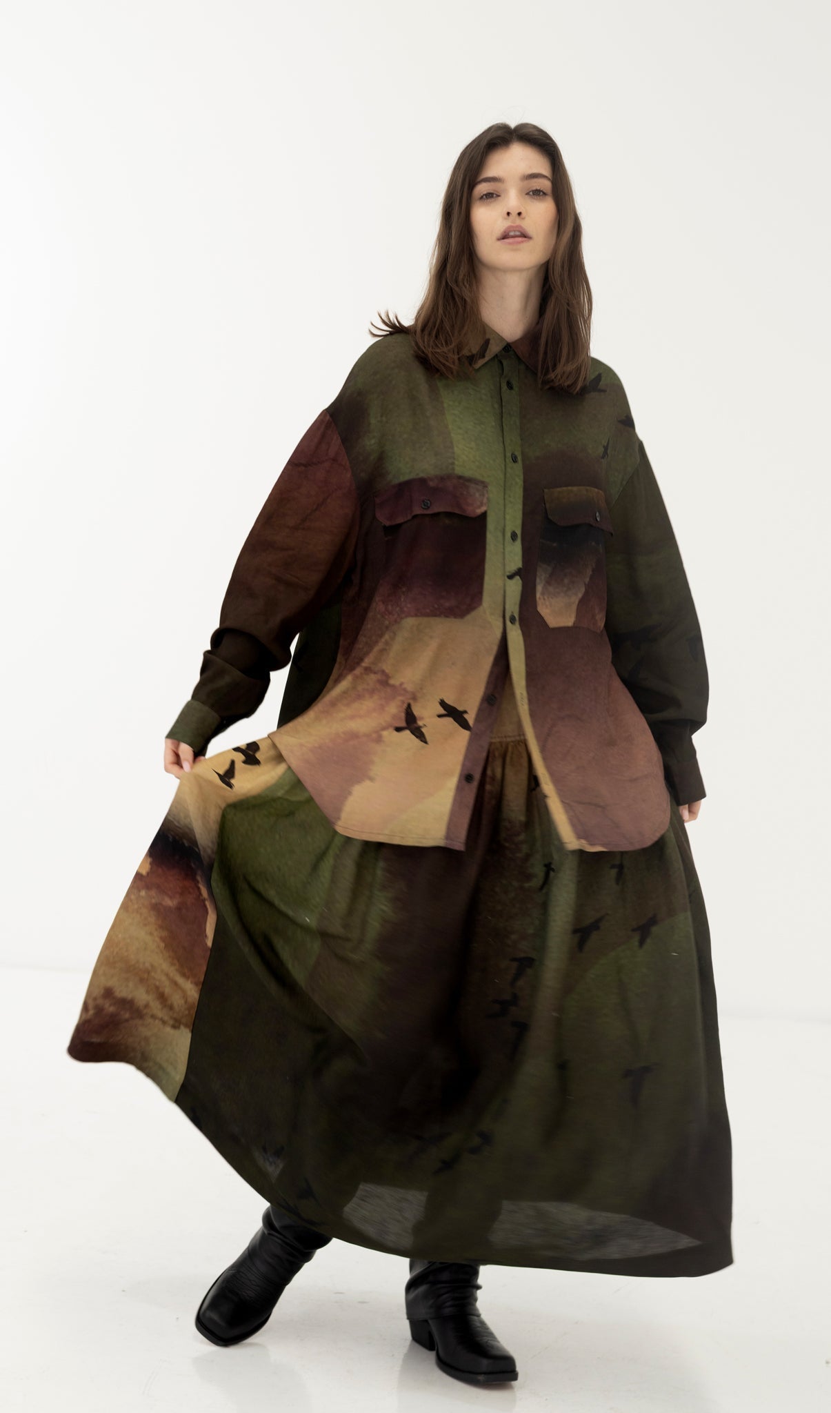 Salasai - Crimson Tide Shirt - Rainbird Print
