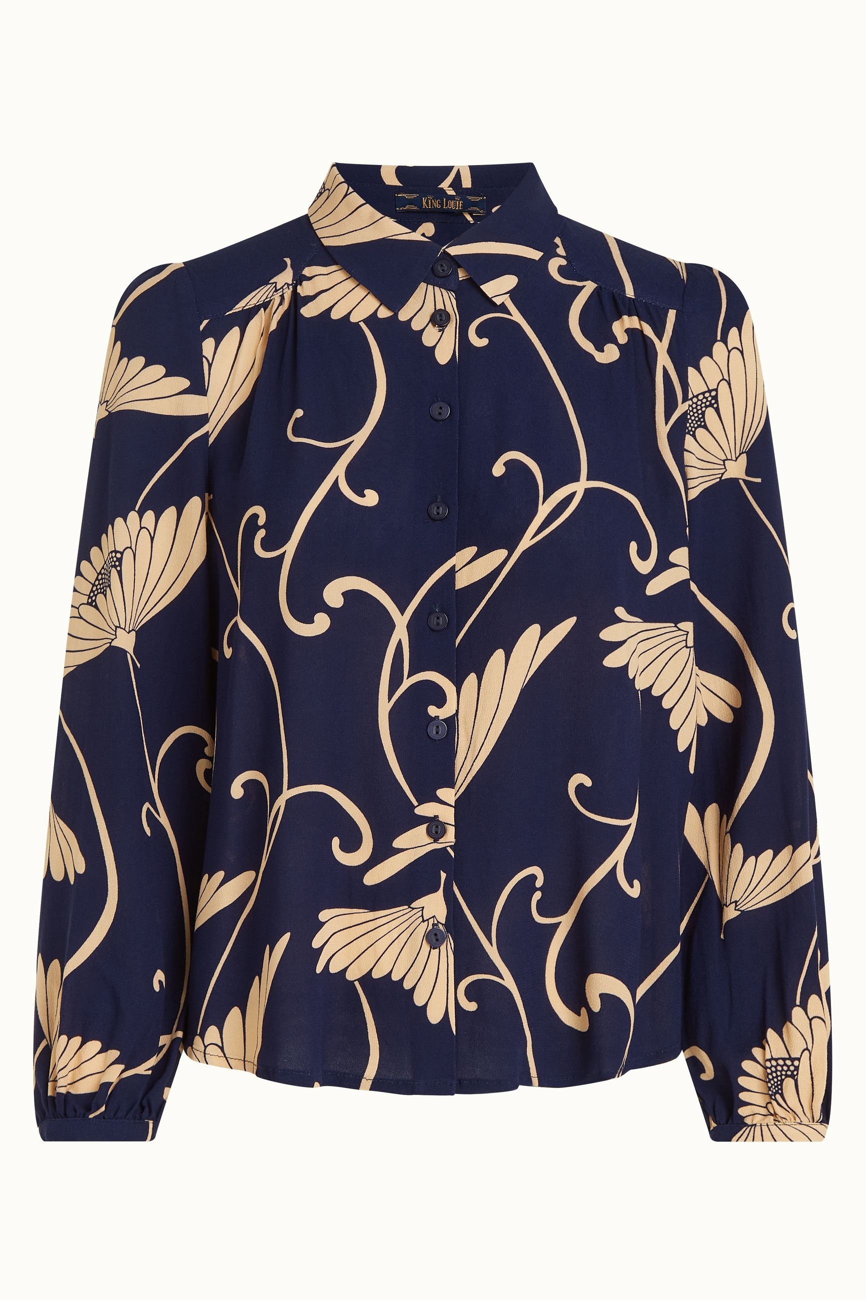 King Louie - Carina Blouse Pixy - Evening Blue