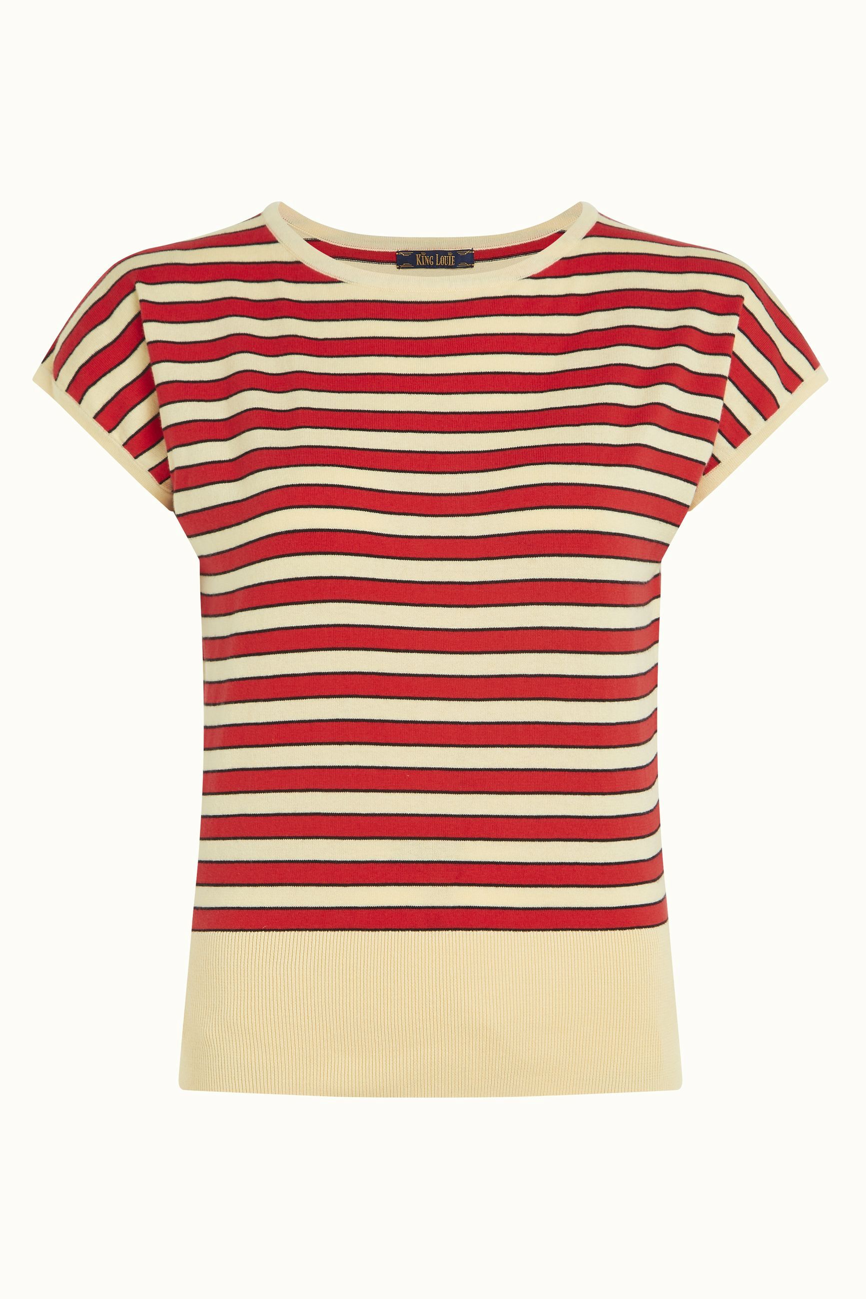 King Louie - Ann Top Port Stripe - Fiery Red