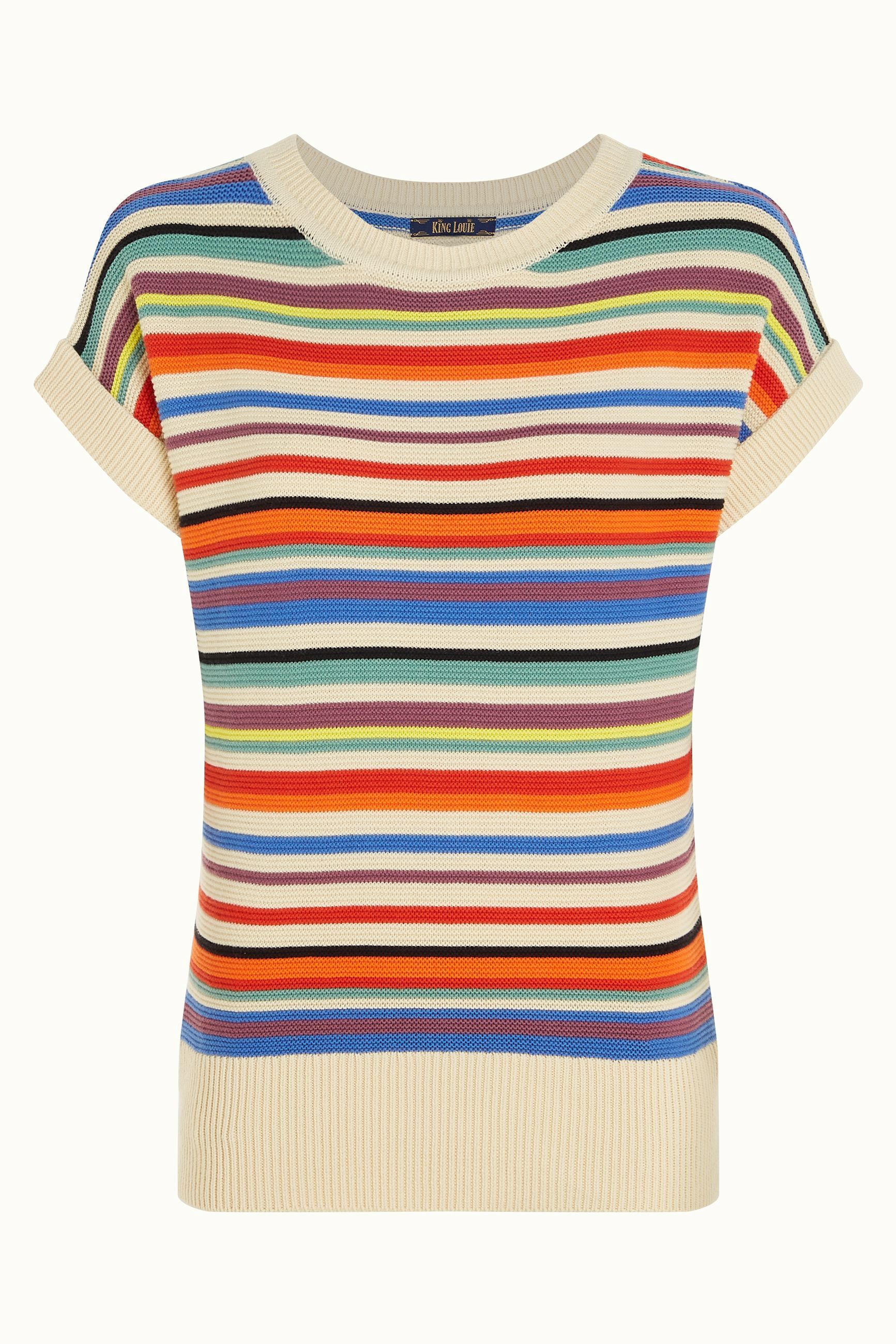 King Louie - Boatneck Top Syd Stripe - Cream