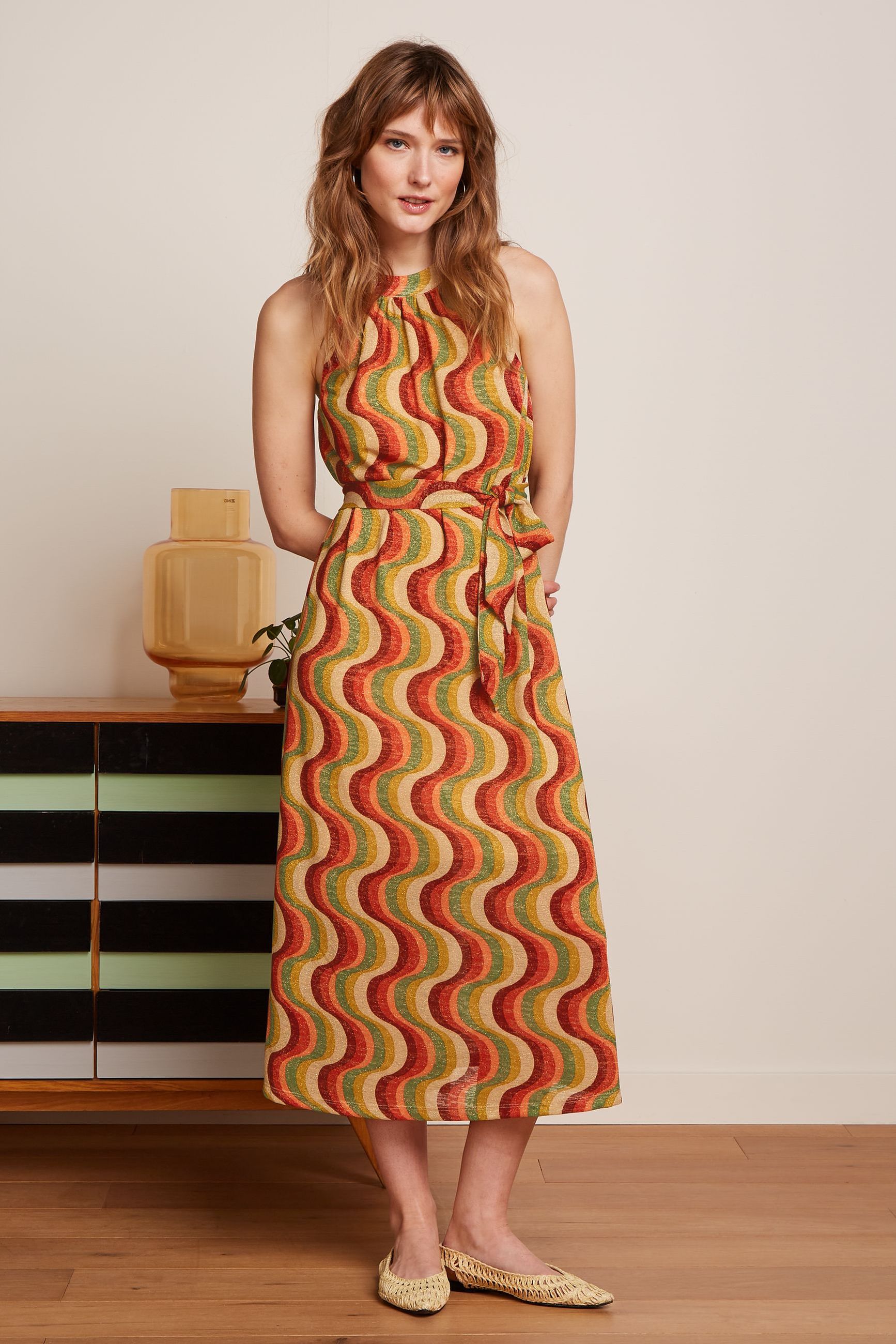 King Louie - Virna Midi Dress Jiggy - Ribbon Red