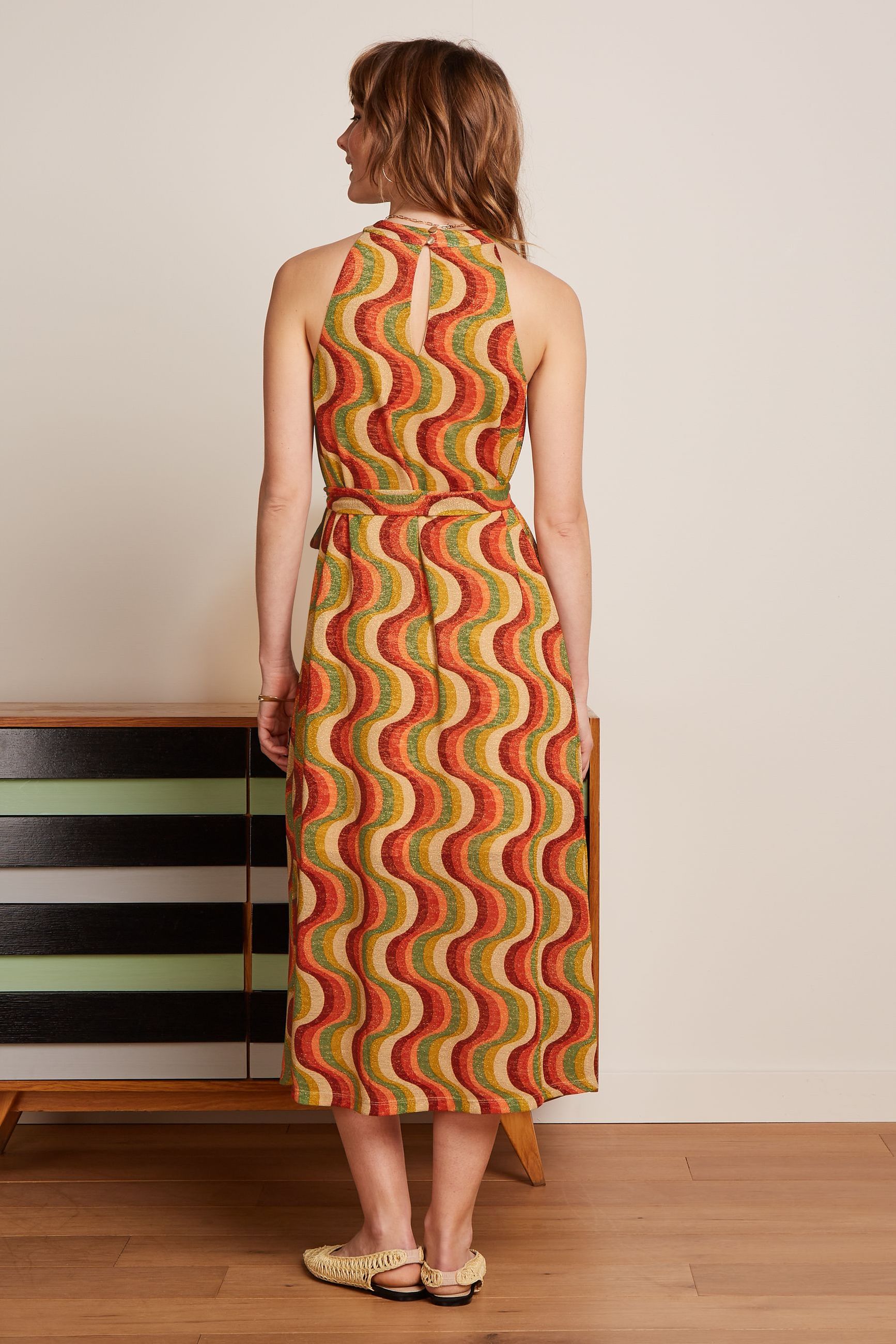 King Louie - Virna Midi Dress Jiggy - Ribbon Red