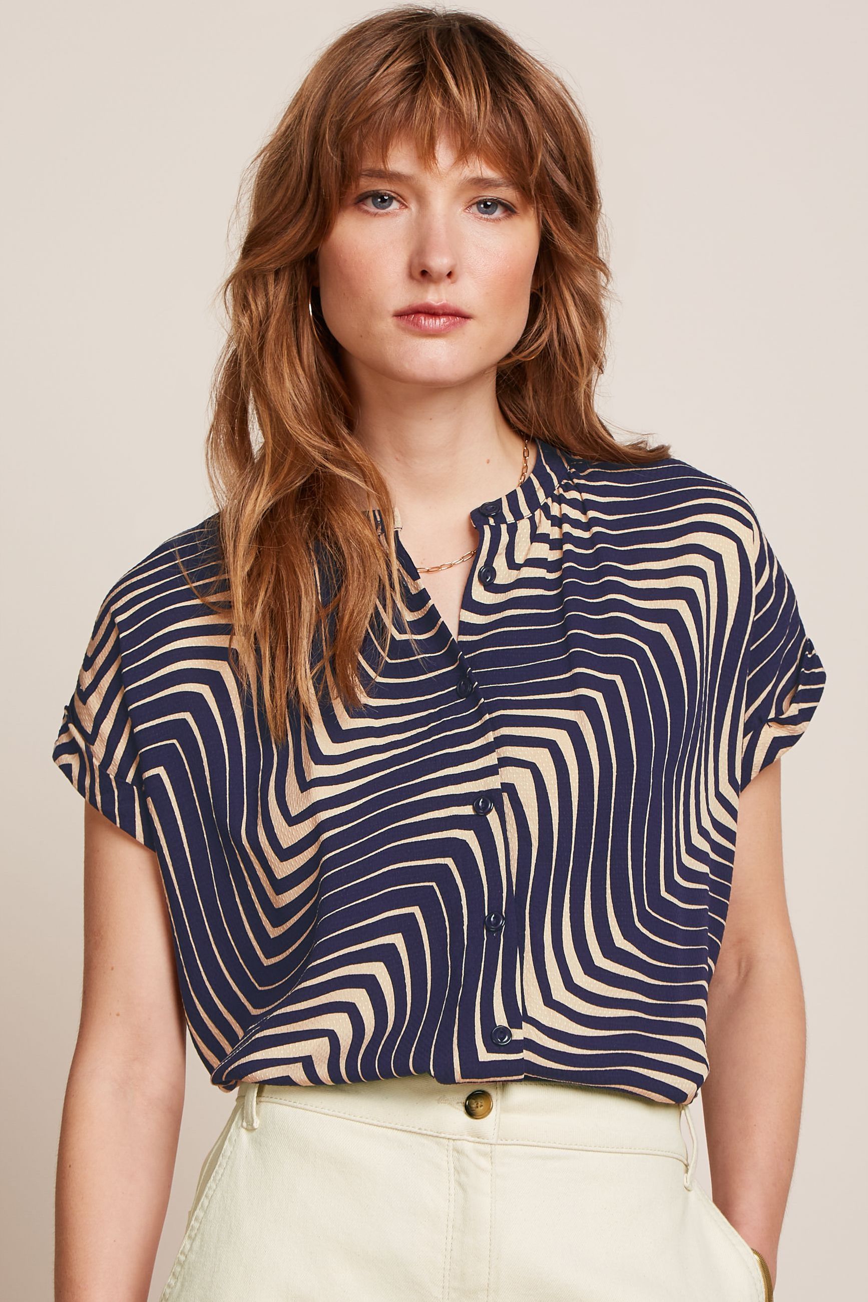 King Louie - Stella Blouse Cleo - Evening Blue