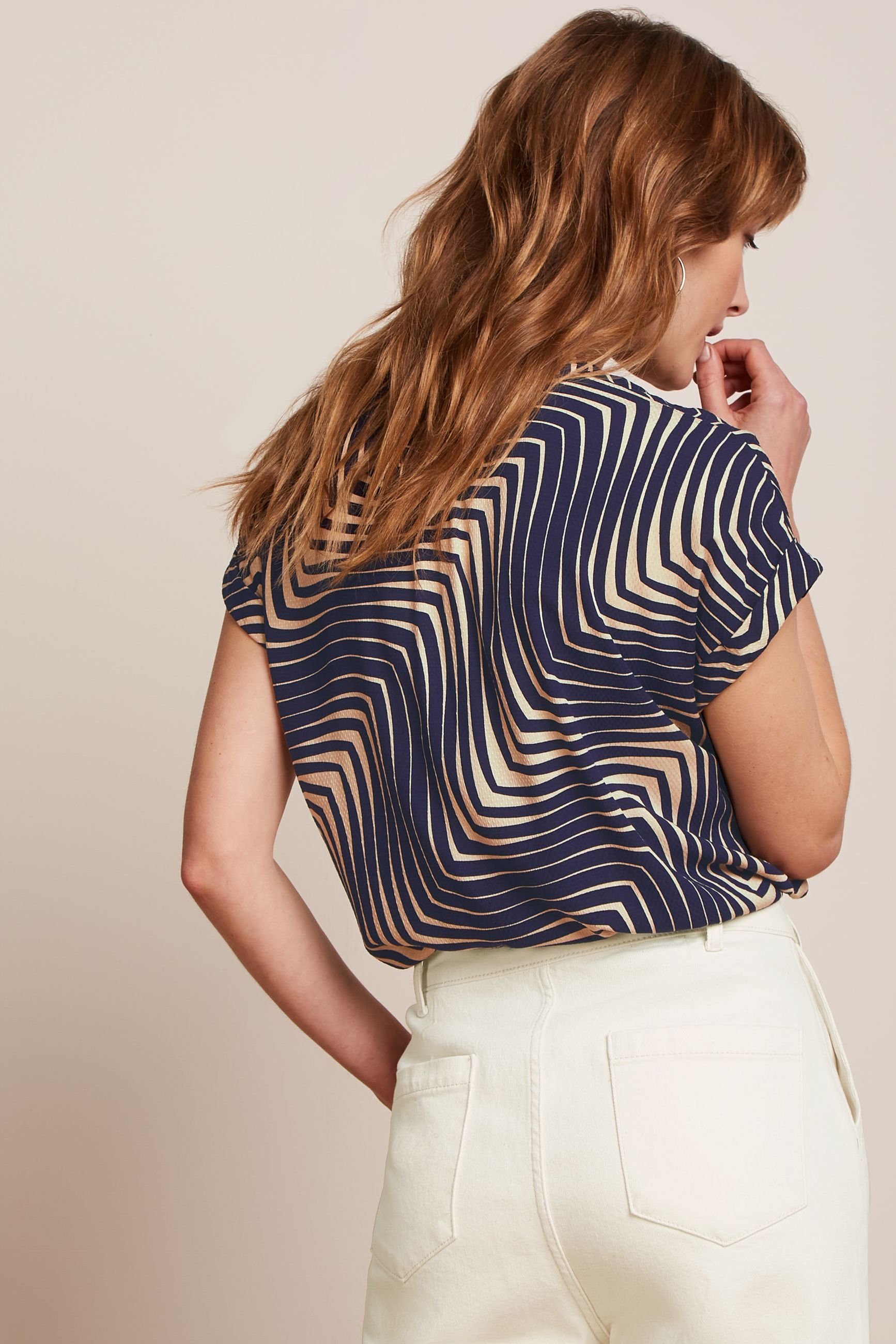 King Louie - Stella Blouse Cleo - Evening Blue