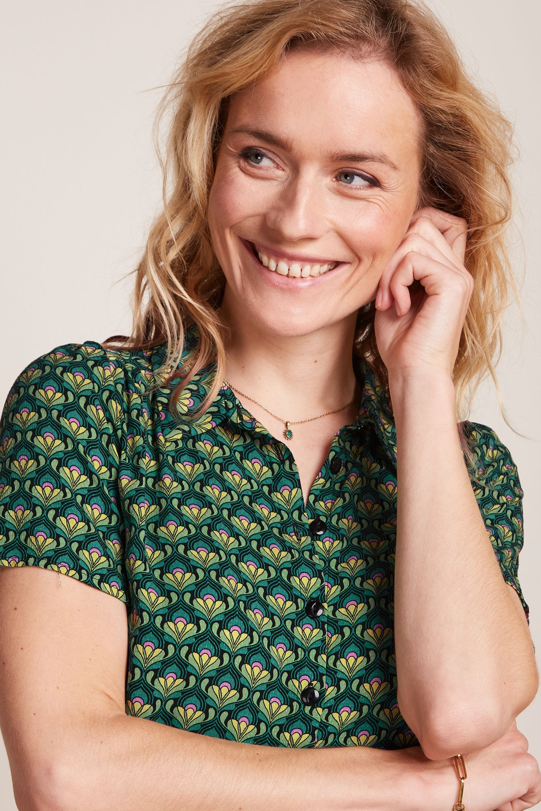King Louie - Maisie Blouse Toulouse Dobby - Black