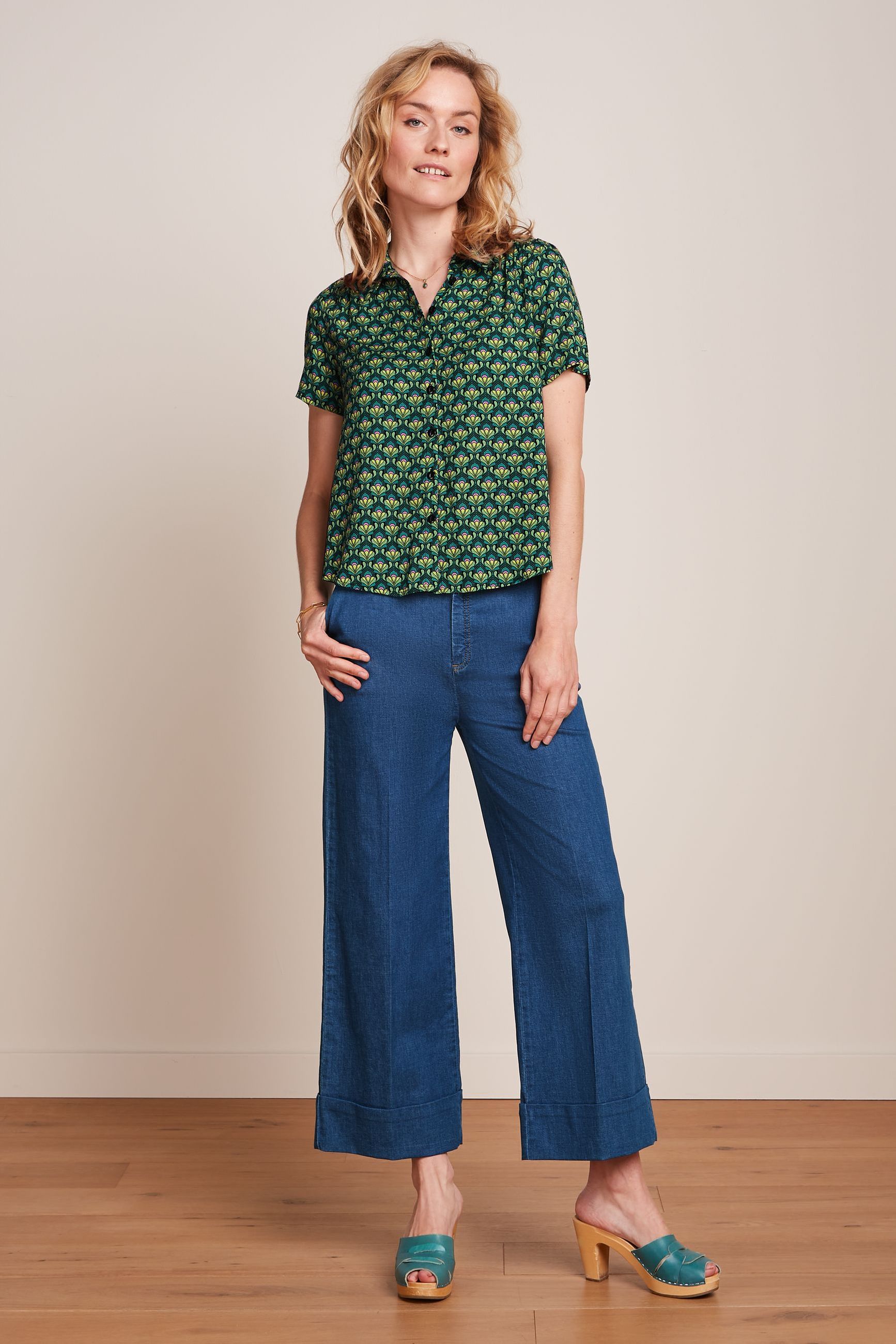 King Louie - Maisie Blouse Toulouse Dobby - Black
