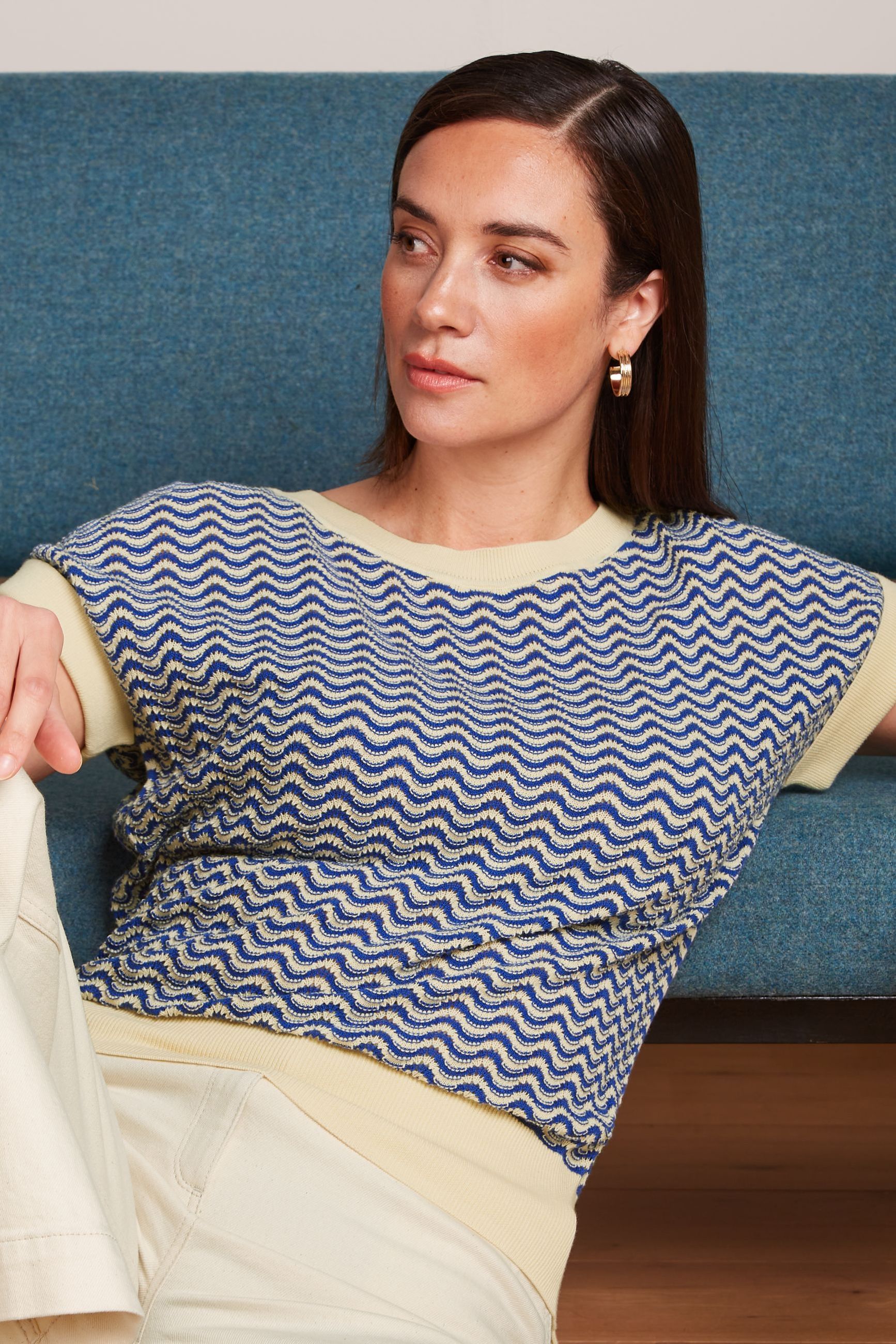 King Louie - Boatneck Top Tide - Bluing