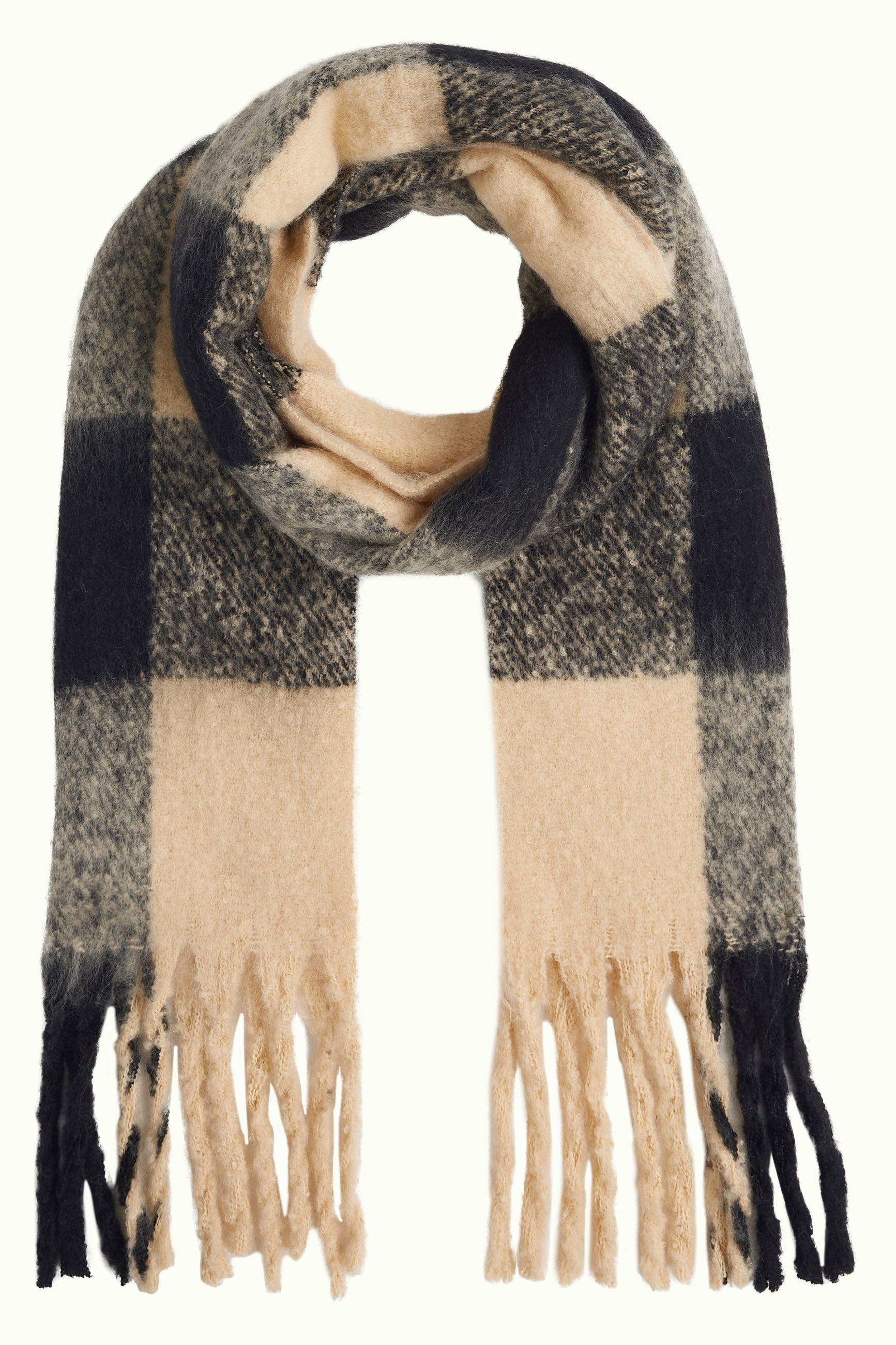 King Louie - Check Scarf Two Tone - Black