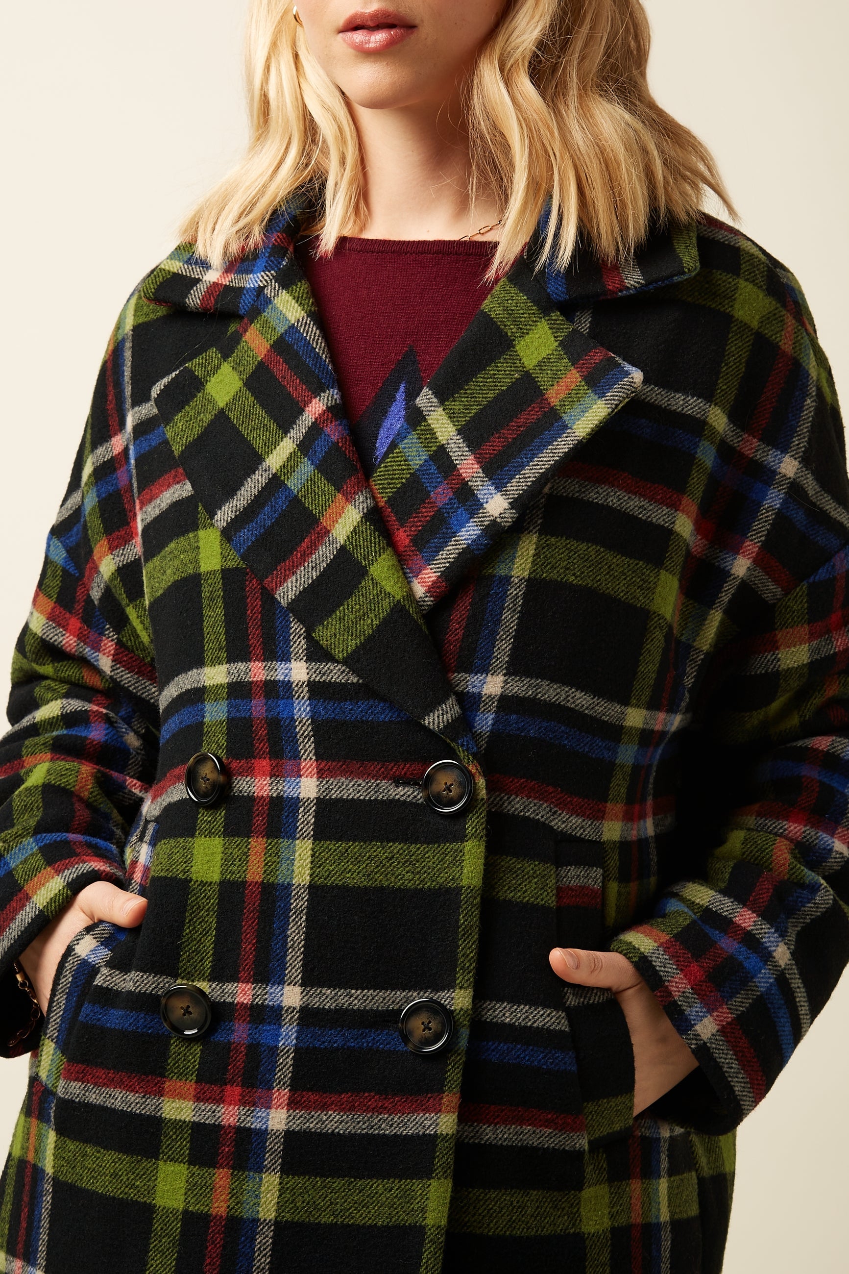 King Louie - Nia Coat Karly Check - Black