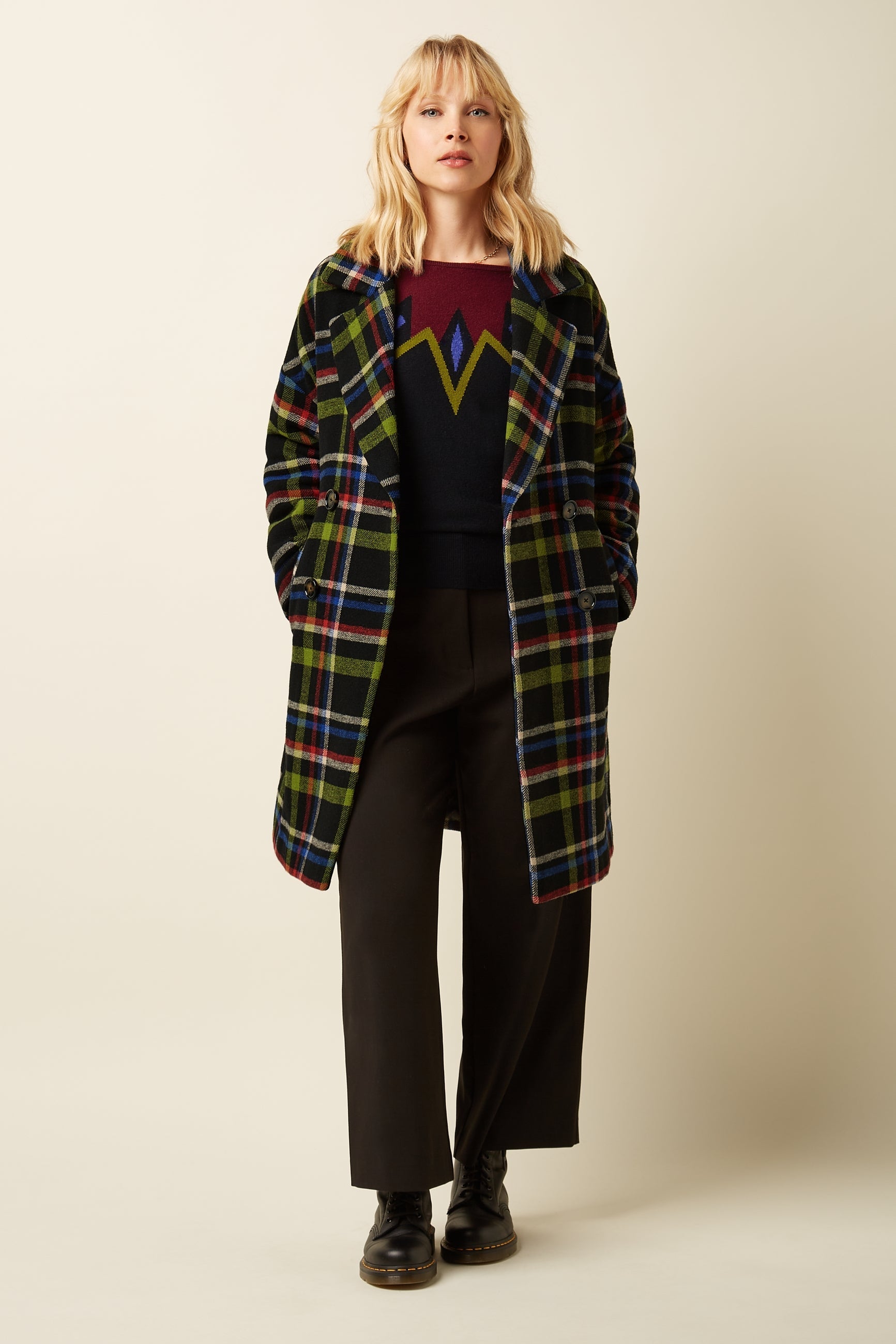 King Louie - Nia Coat Karly Check - Black